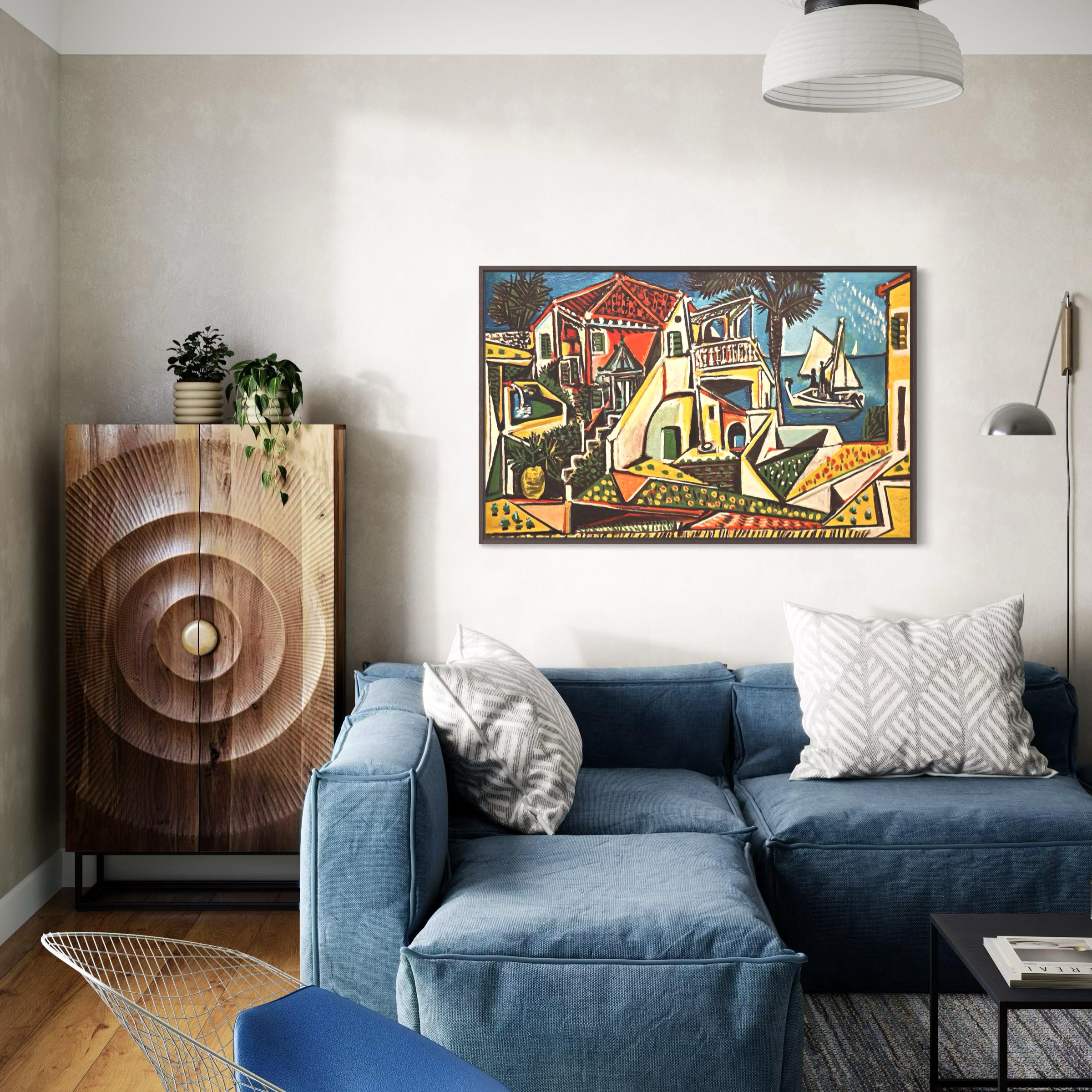 Pablo Picasso Mediterranean Canvas Wall Art | Cubism Poster Print Reproduction