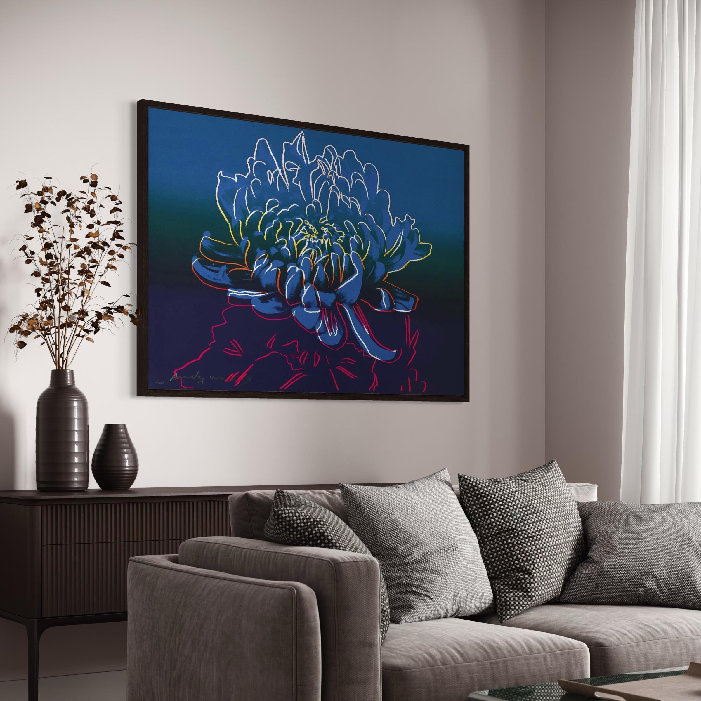 Andy Warhol Chrysanthemum Flower Pop Art Botanical Canvas Art | Poster Print