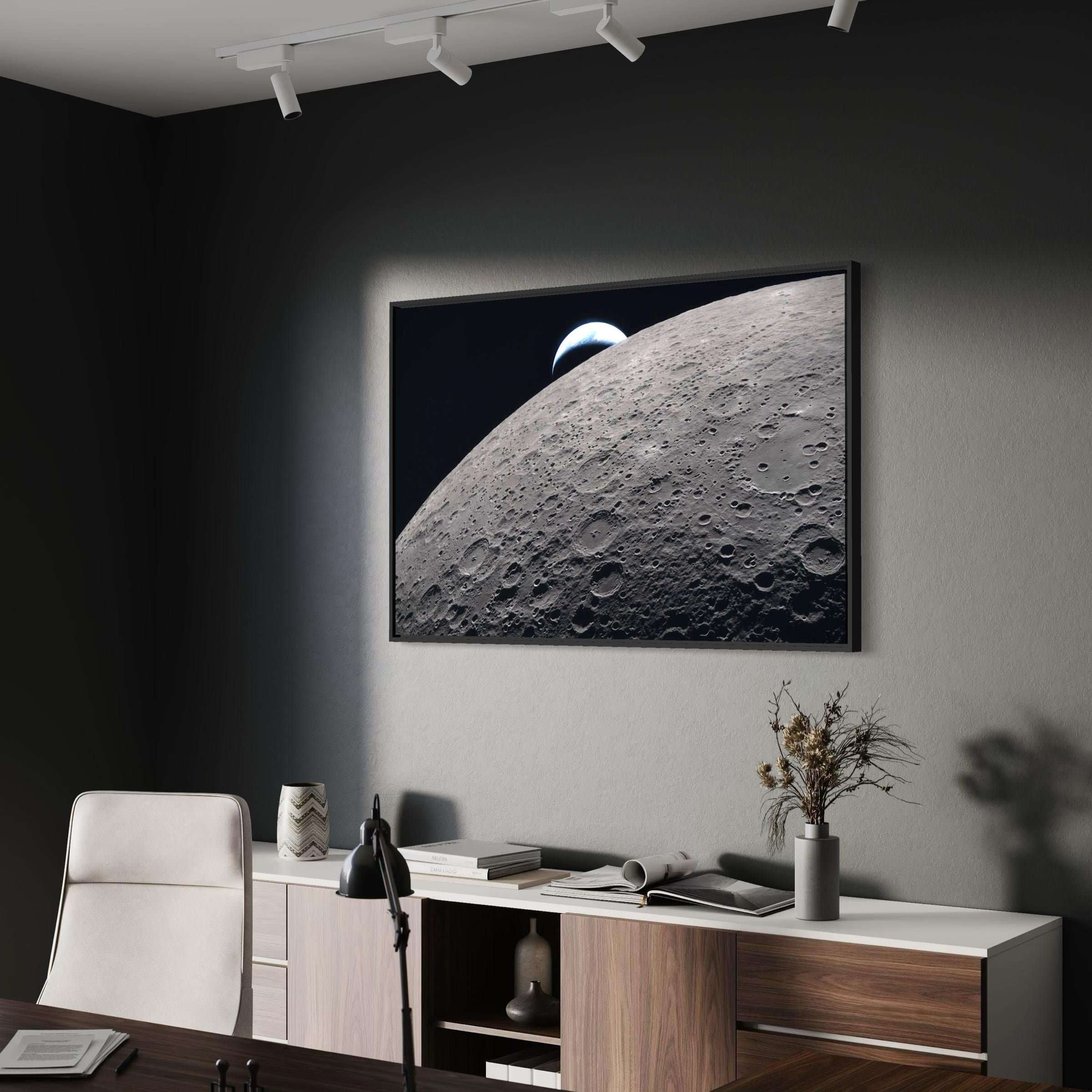 Artemis 2 Moon Mission | NASA Earthset Space Poster Print | Earthrise Artemis II Photo Canvas