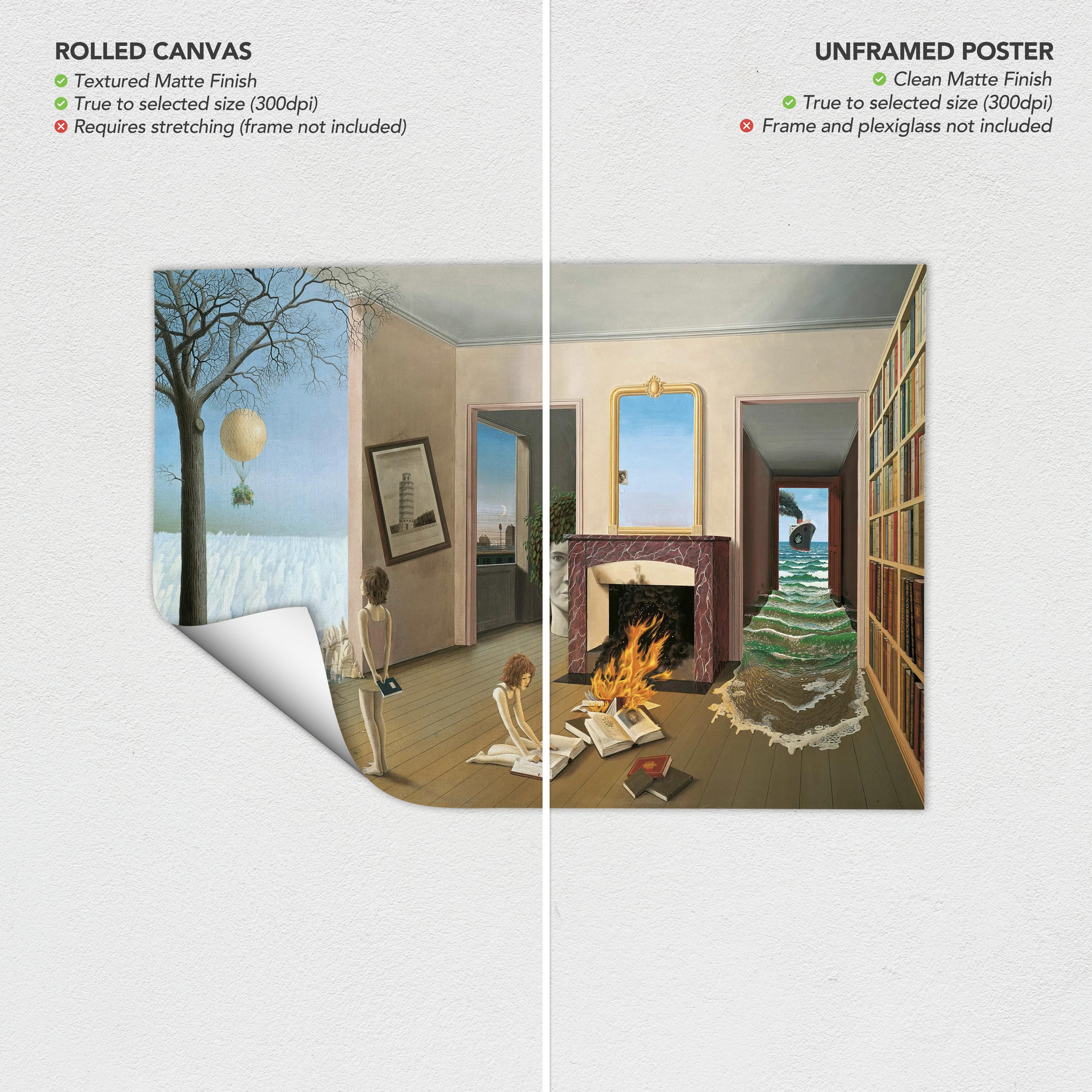 Between the Holes of Memory by Dominique Appia Canvas Wall Art | Poster Print Landscape Cubism