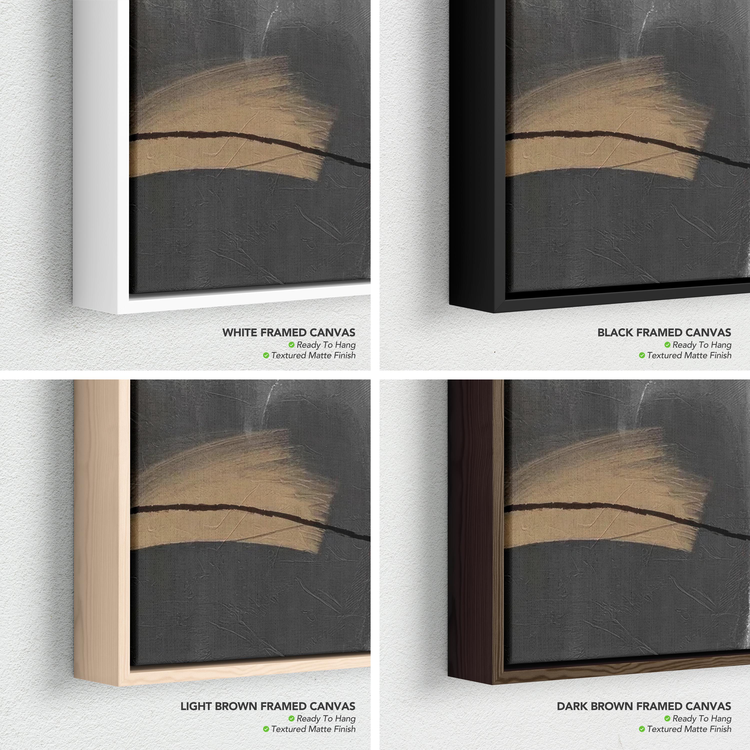 Set of 3 Abstract Canvas Wall Art | Grunge Poster Prints Stroke Effect Tan Gray Neutral Organic