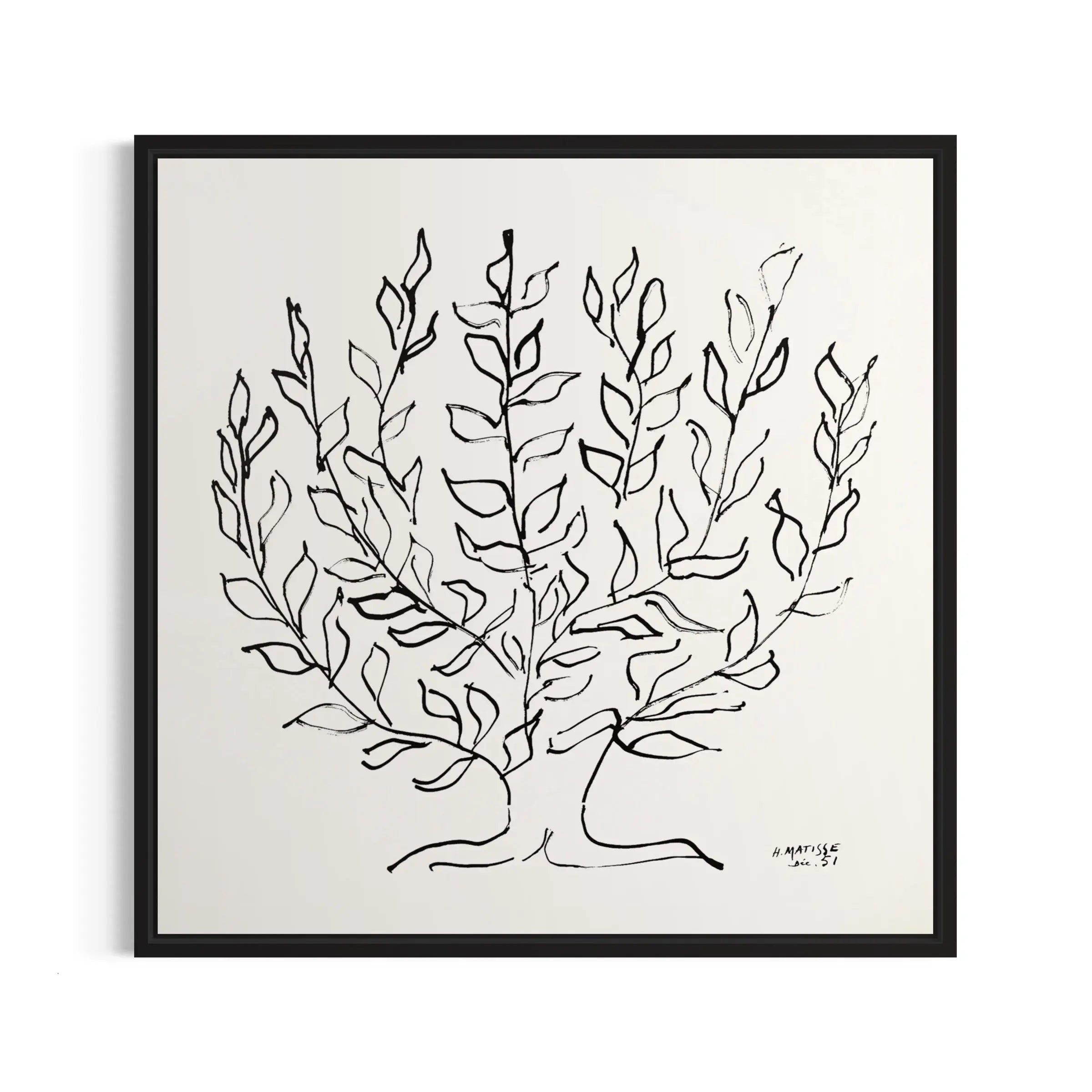 a black and white drawing of a tree