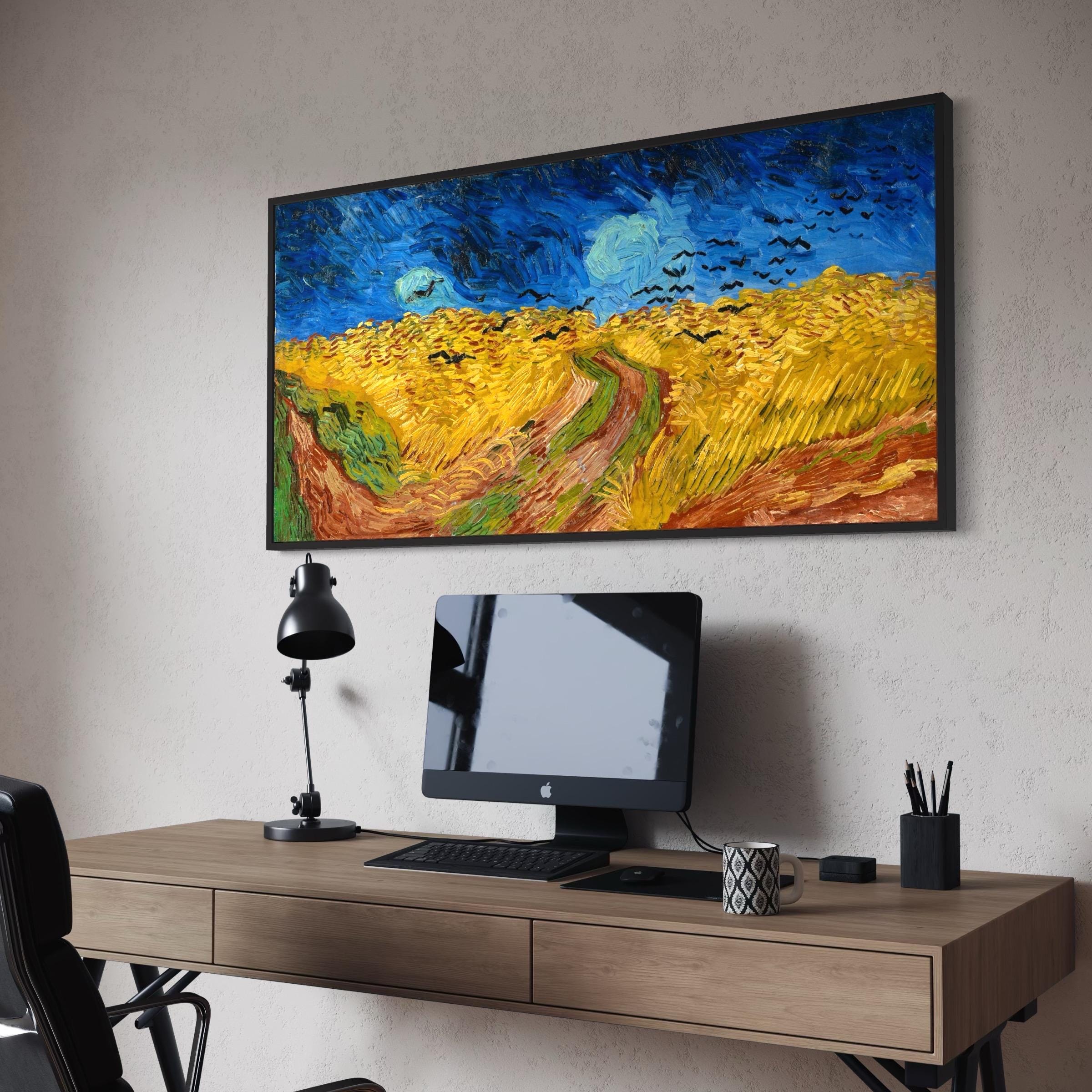 Wheatfield with Crows Canvas Art | Van Gogh Landscape Print, Dramatic Wall Decor
