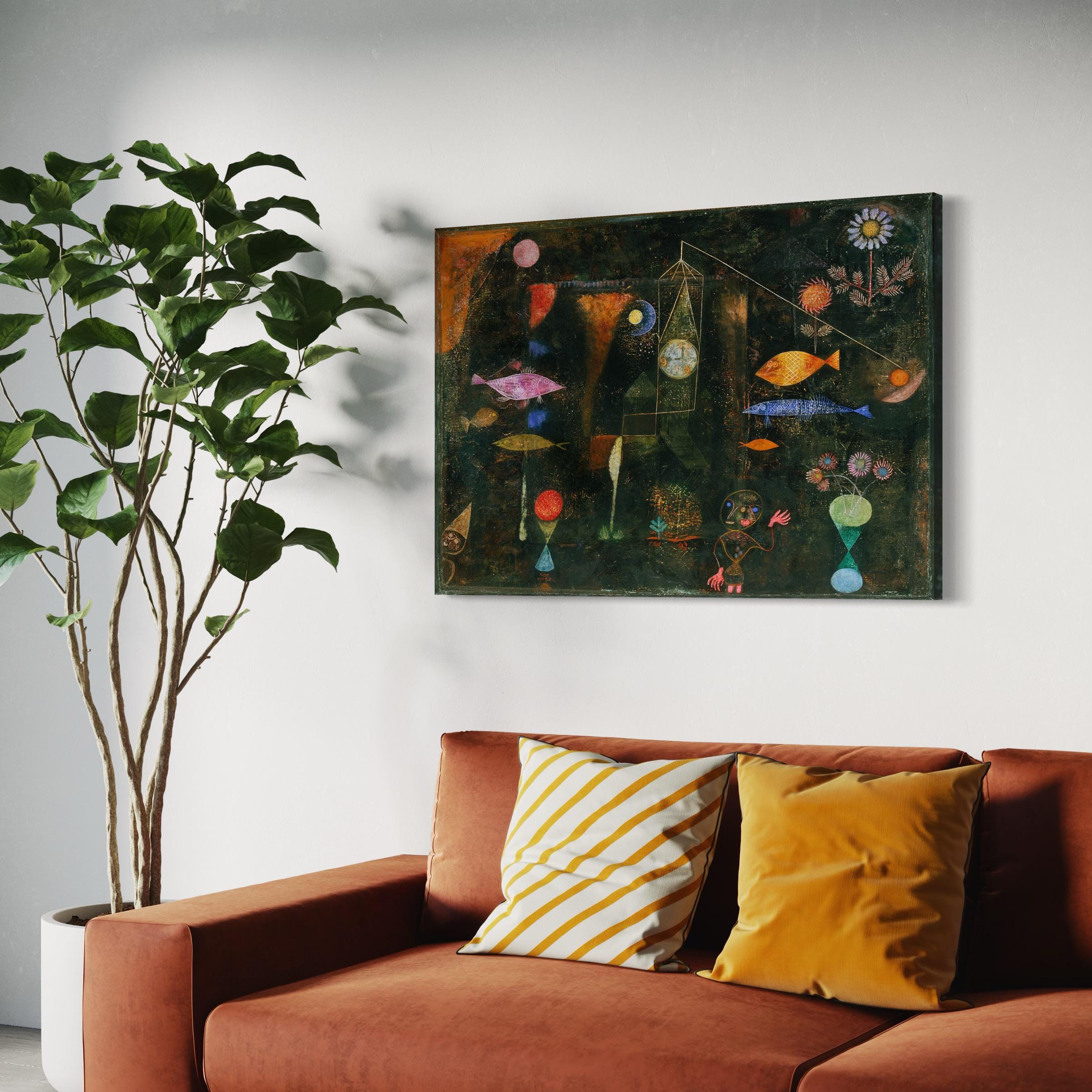 Fish Magic by Paul Klee | Surreal Abstract Canvas Art | Poster Print