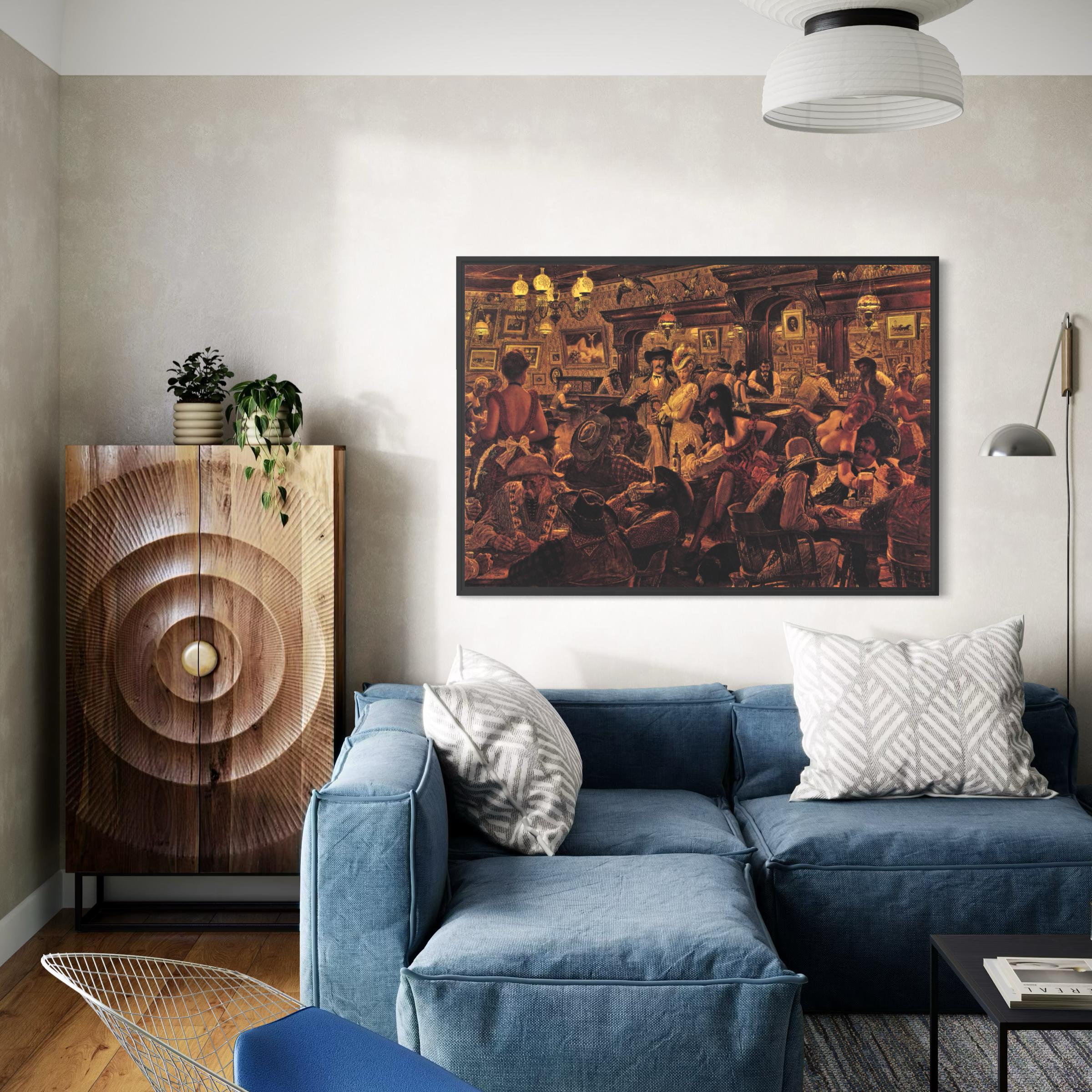Winners & Losers Canvas Wall Art | Western Poster Print | Arnold Friberg American Cowboy