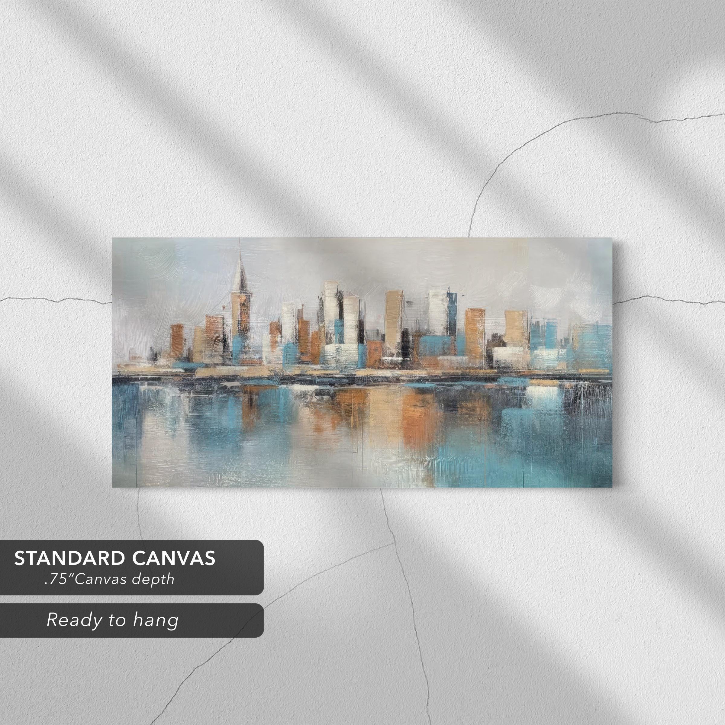 Abstract Cityscape | New York Skyline | Modern Urban Canvas Art | Poster Print