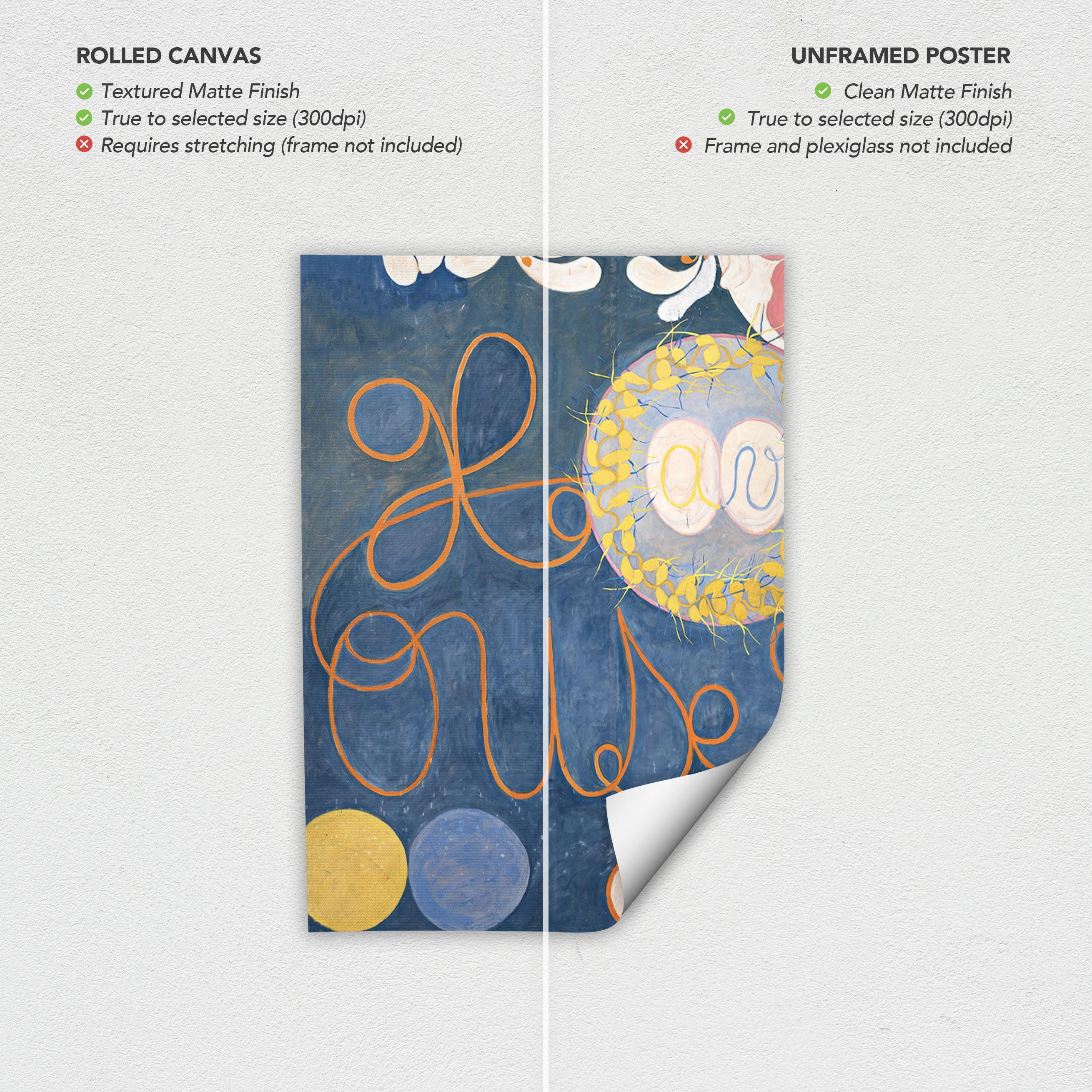 Hilma af Klint Childhood | The Ten Largest No.1 Canvas Art | Poster Print