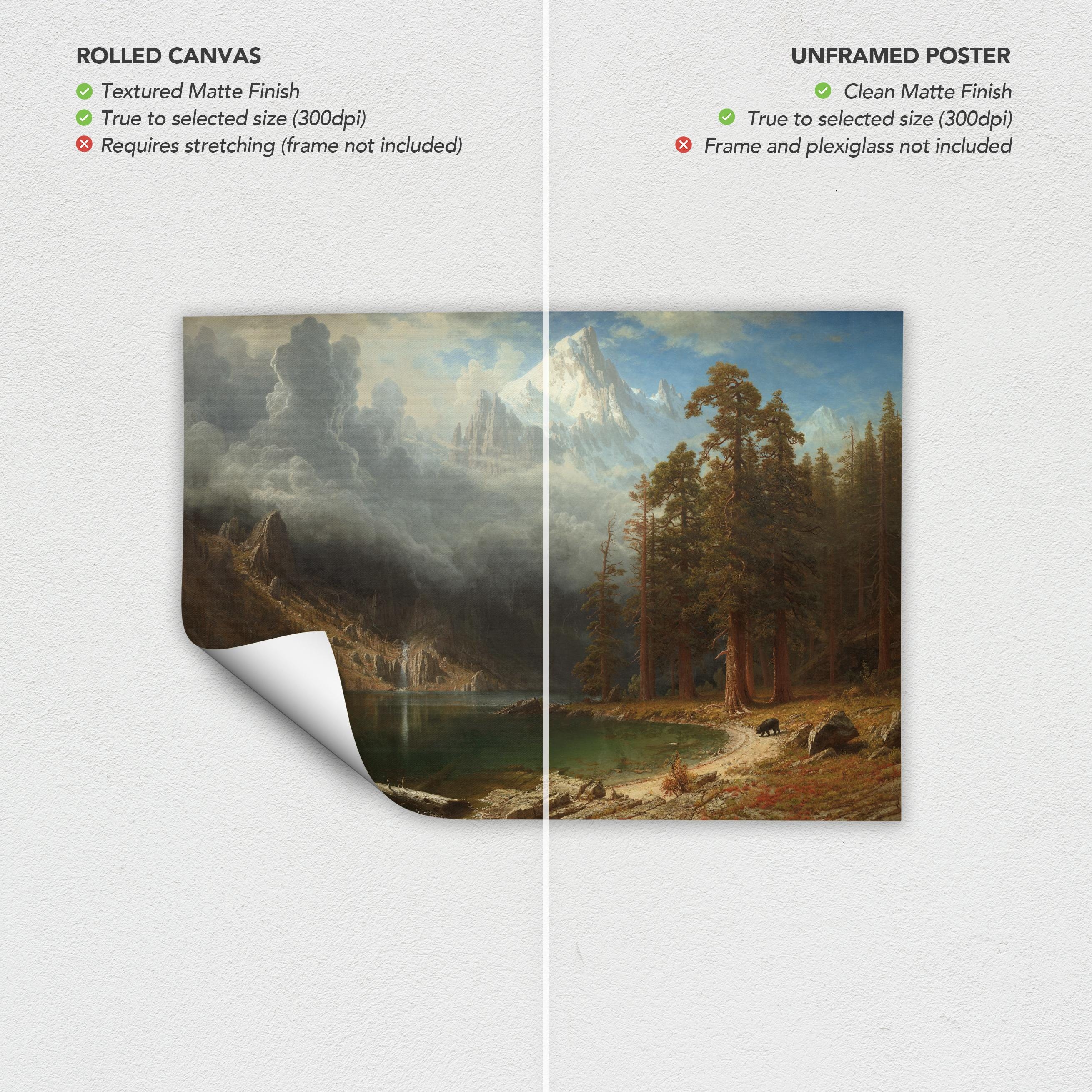 Mount Corcoran by Albert Bierstadt | Landscape Canvas Art | Poster Print