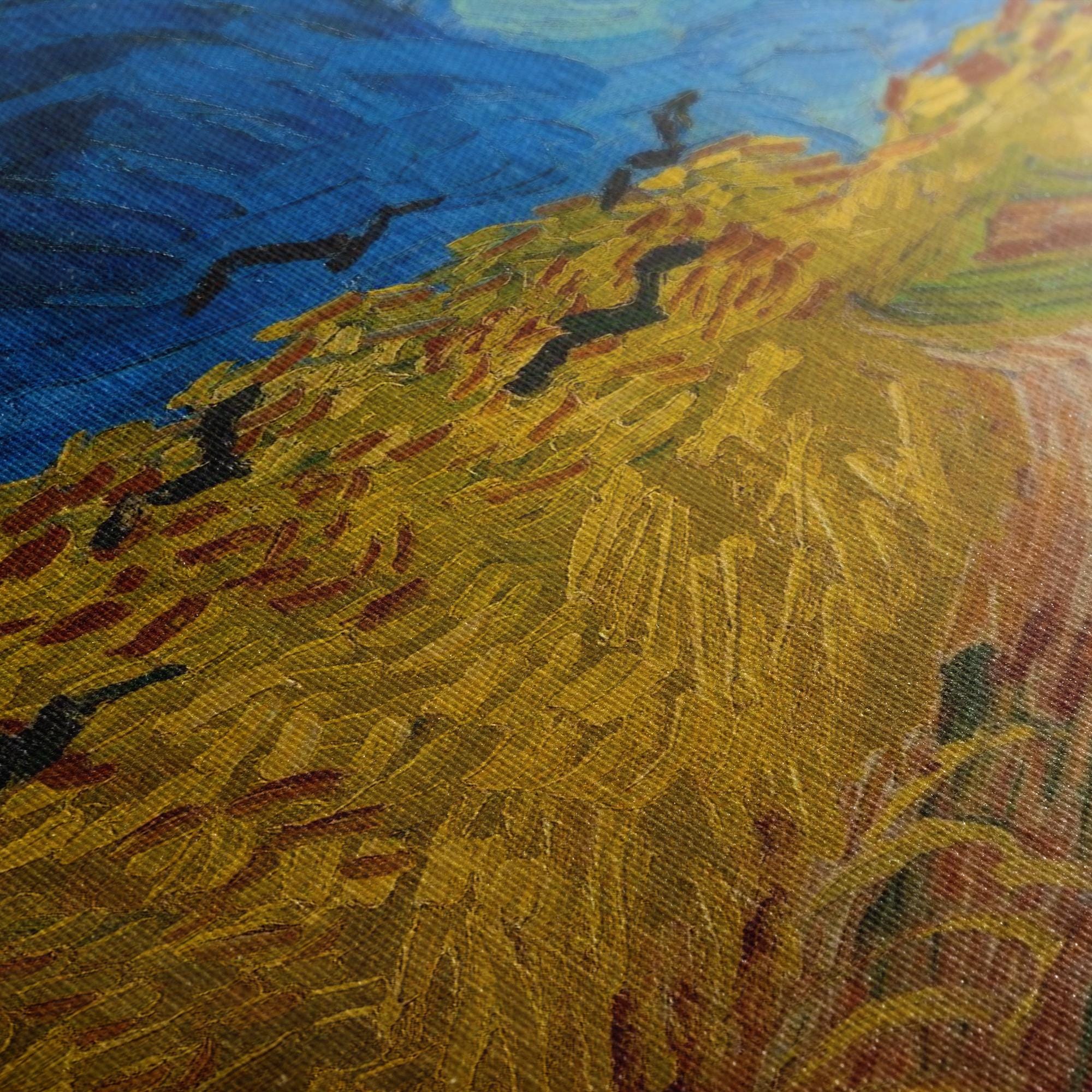 Wheatfield with Crows Canvas Art | Van Gogh Landscape Print, Dramatic Wall Decor
