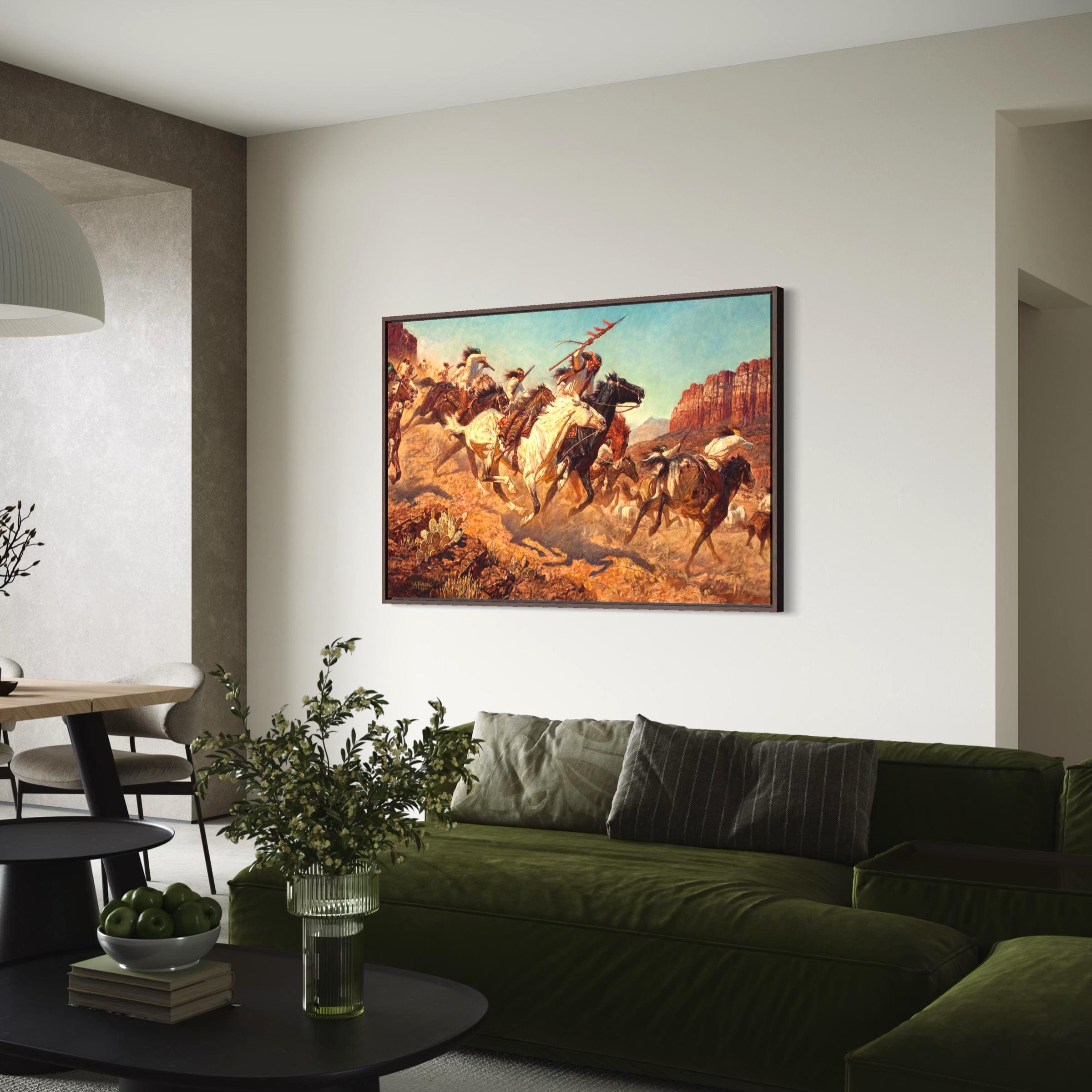 Arnold Friberg One Down Canvas Wall Art | Western Cowboy Poster Print | Vintage Americana Horse
