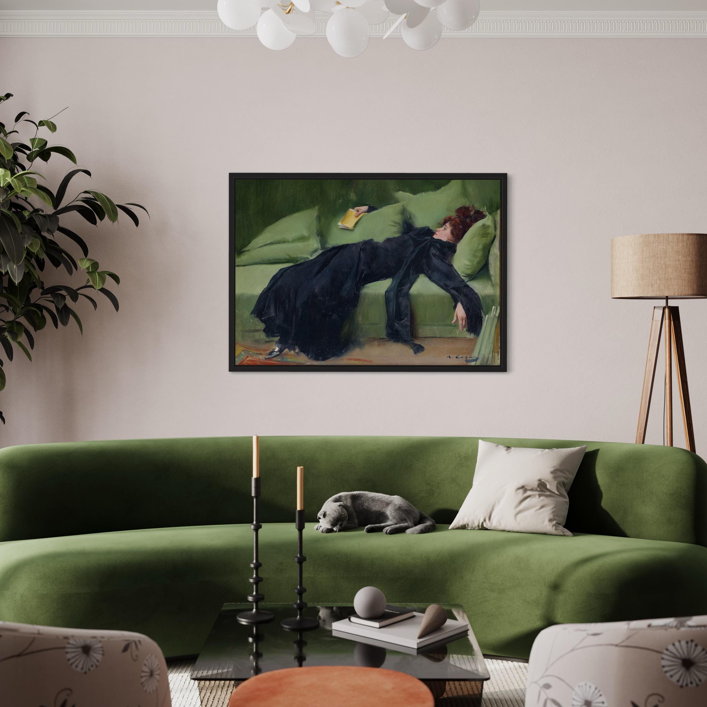 Decadent Young Woman After the Dance by Ramon Casas | Canvas Wall Art | Poster Print