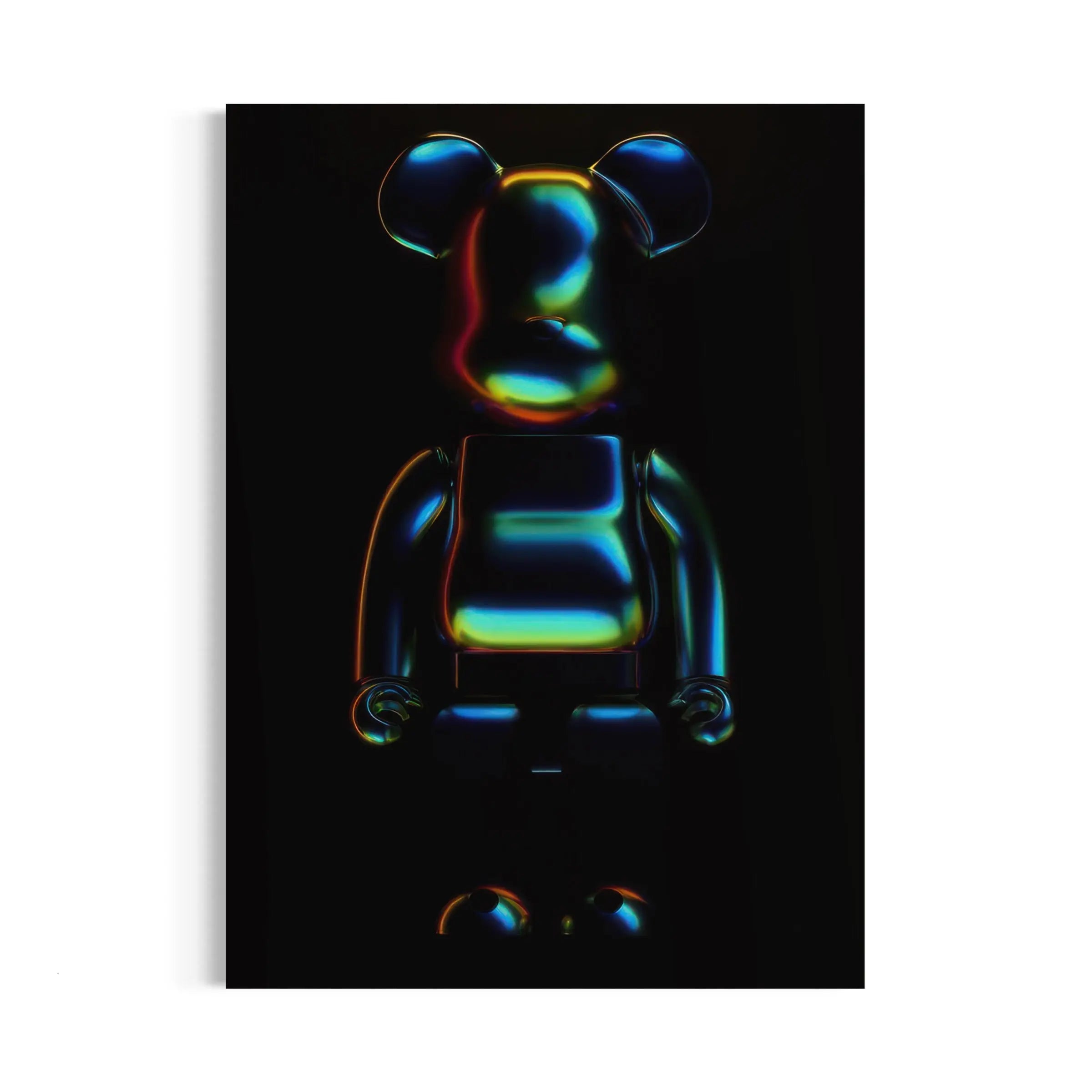 a picture of a bear with a black background