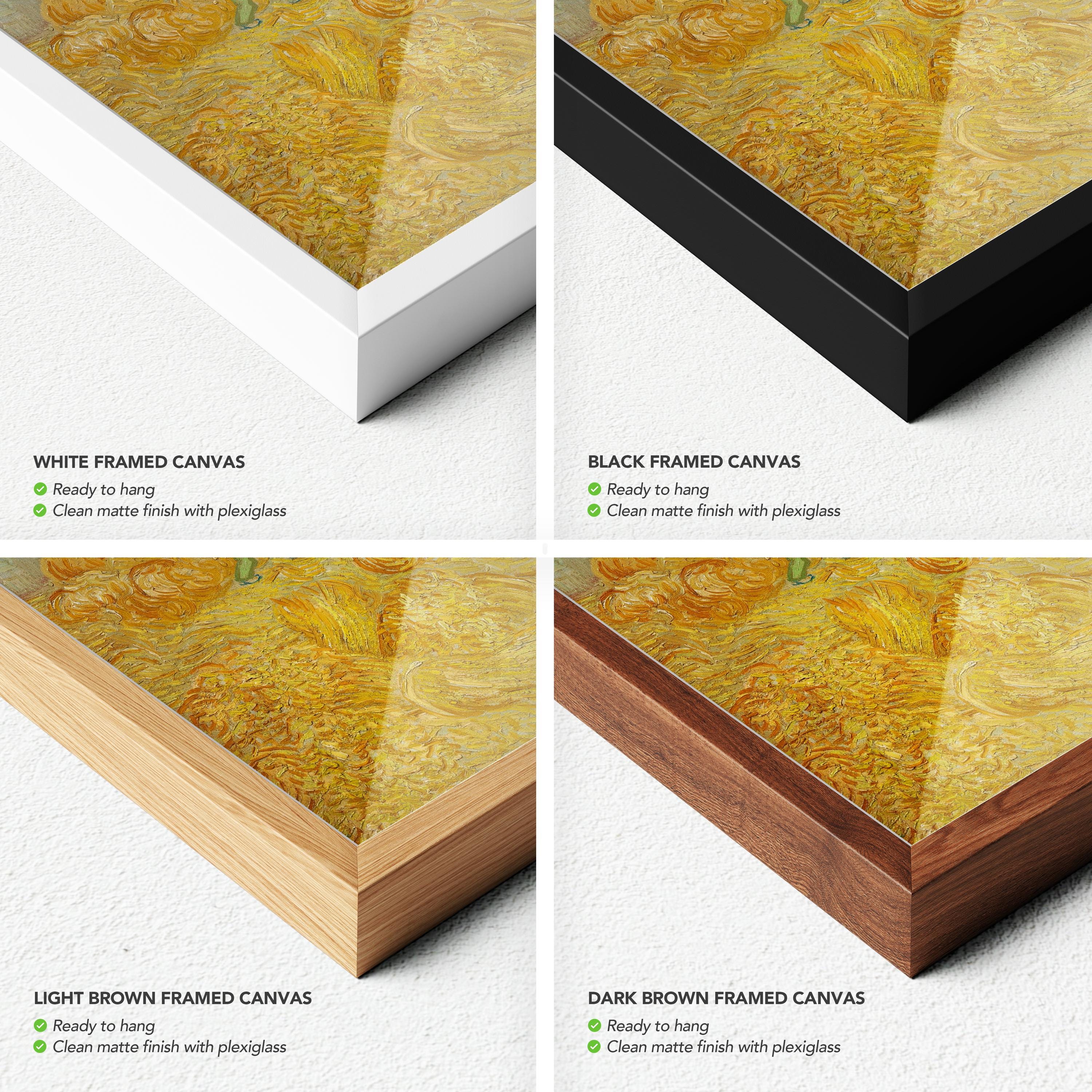 Van Gogh Wheat Field with Reaper | Landscape Painting Canvas Art | Poster Print