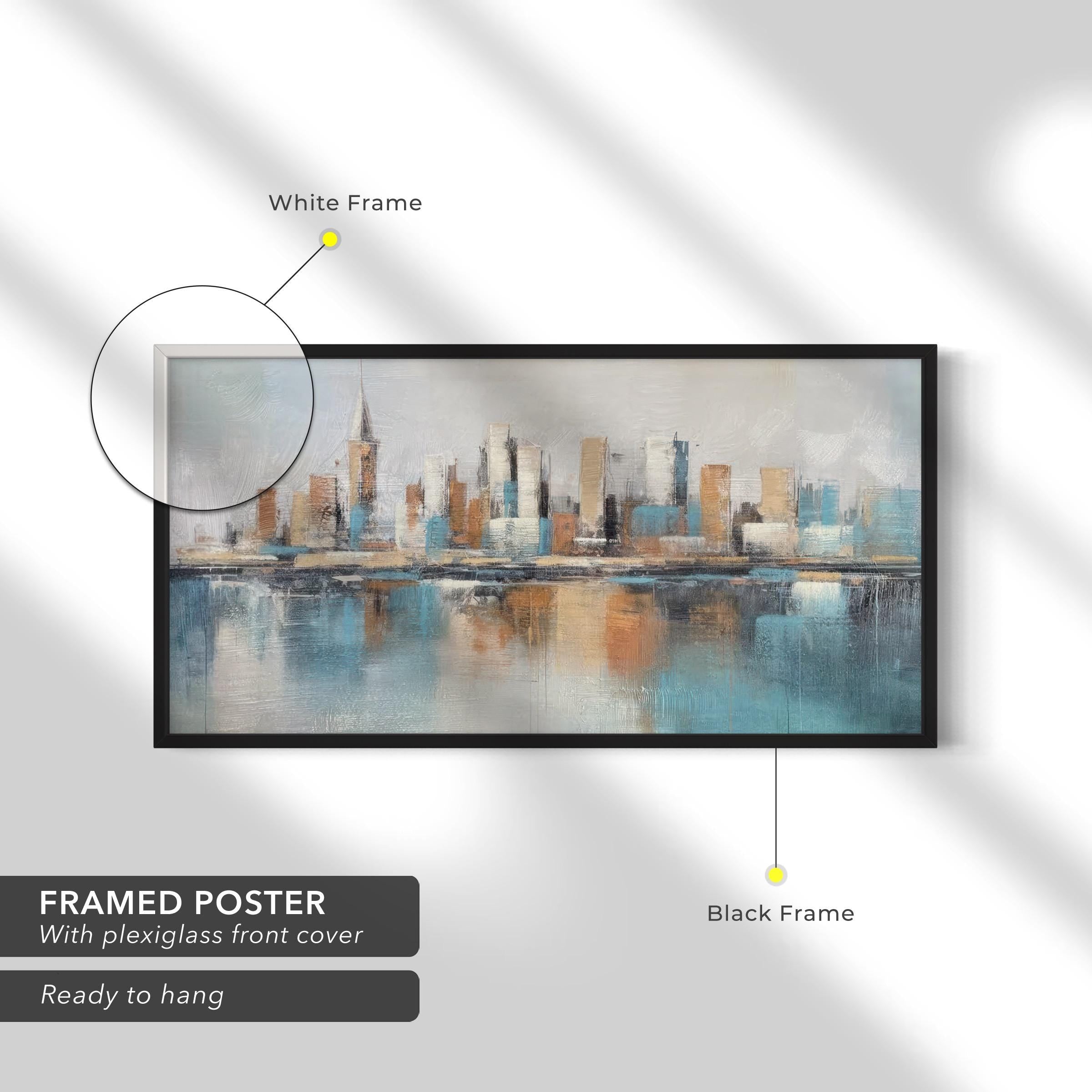 Abstract Cityscape | New York Skyline | Modern Urban Canvas Art | Poster Print