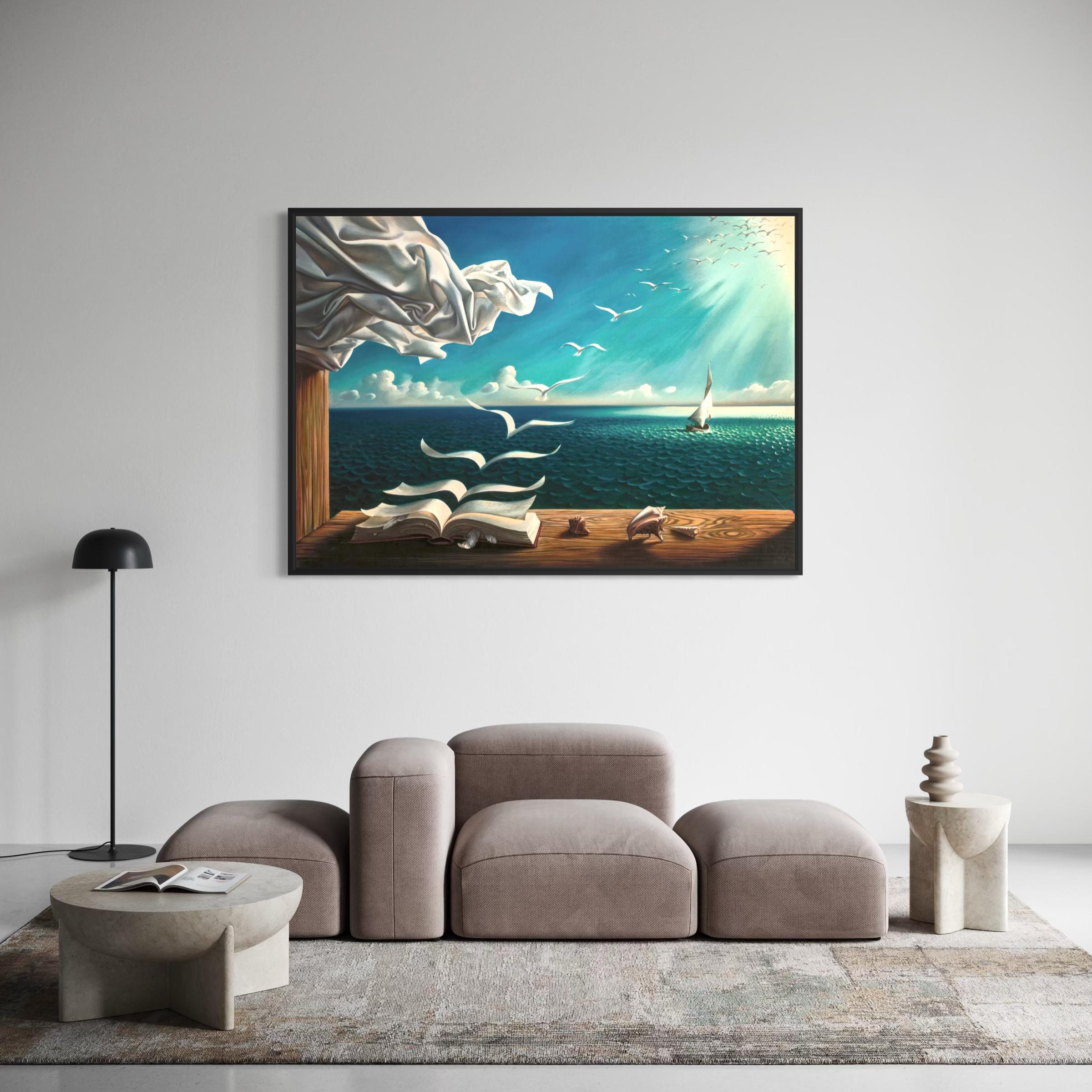 Book to Birds Salvador Dali Poster Print | Sea Canvas Wall Art