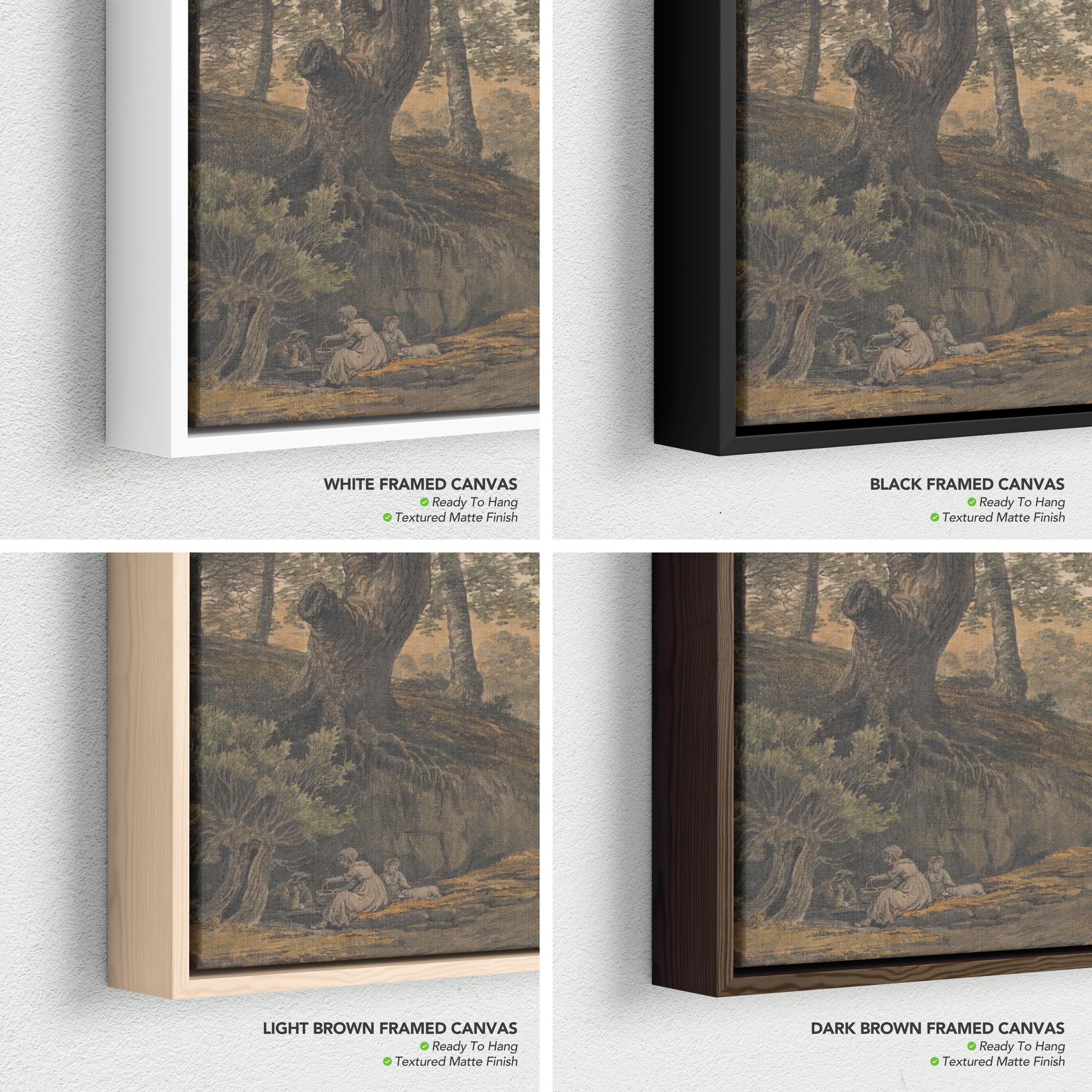 Pastoral Countryside Landscape Poster Print | Canvas Wall Art | Extensive Wooded Forest Trees