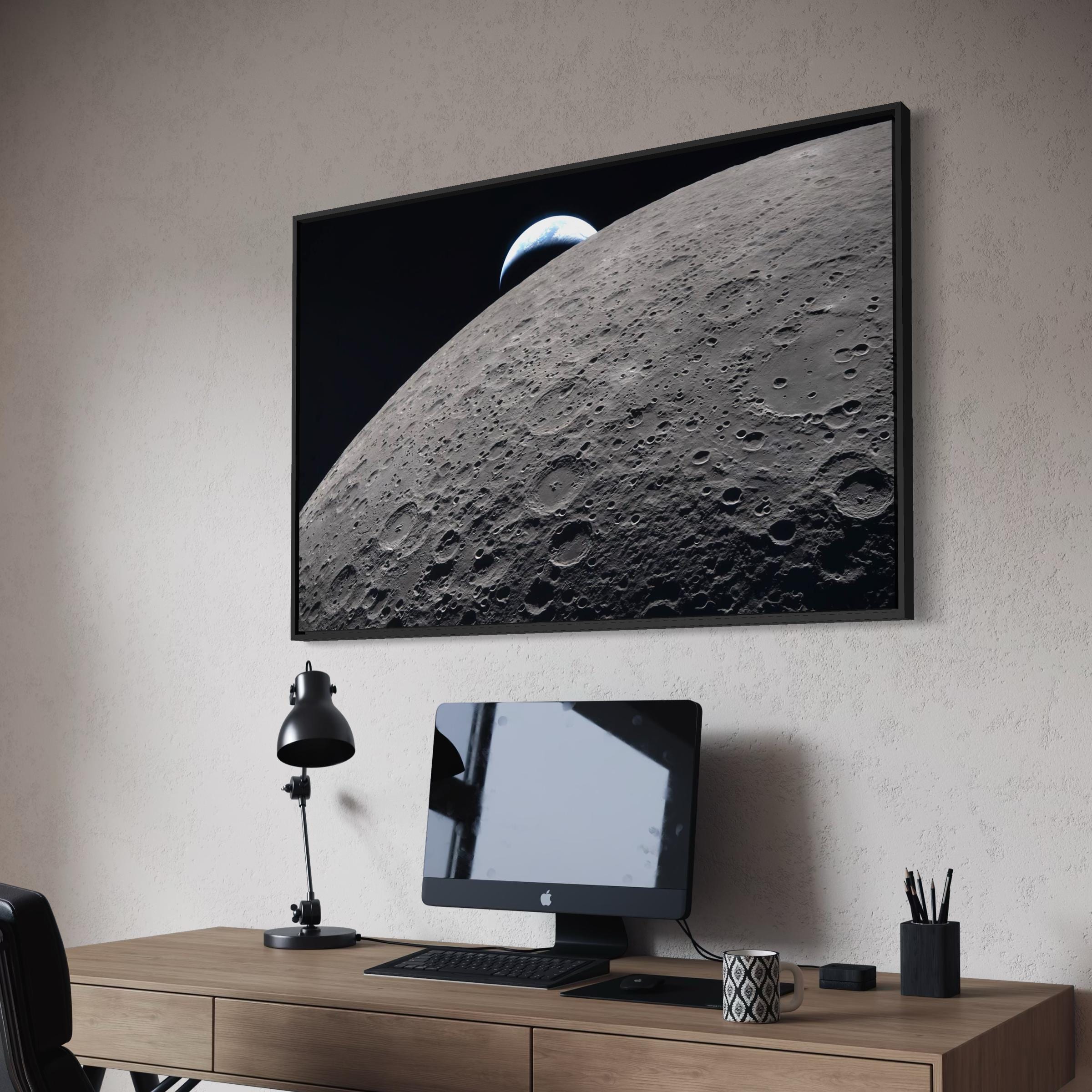 Artemis 2 Moon Mission | NASA Earthset Space Poster Print | Earthrise Artemis II Photo Canvas