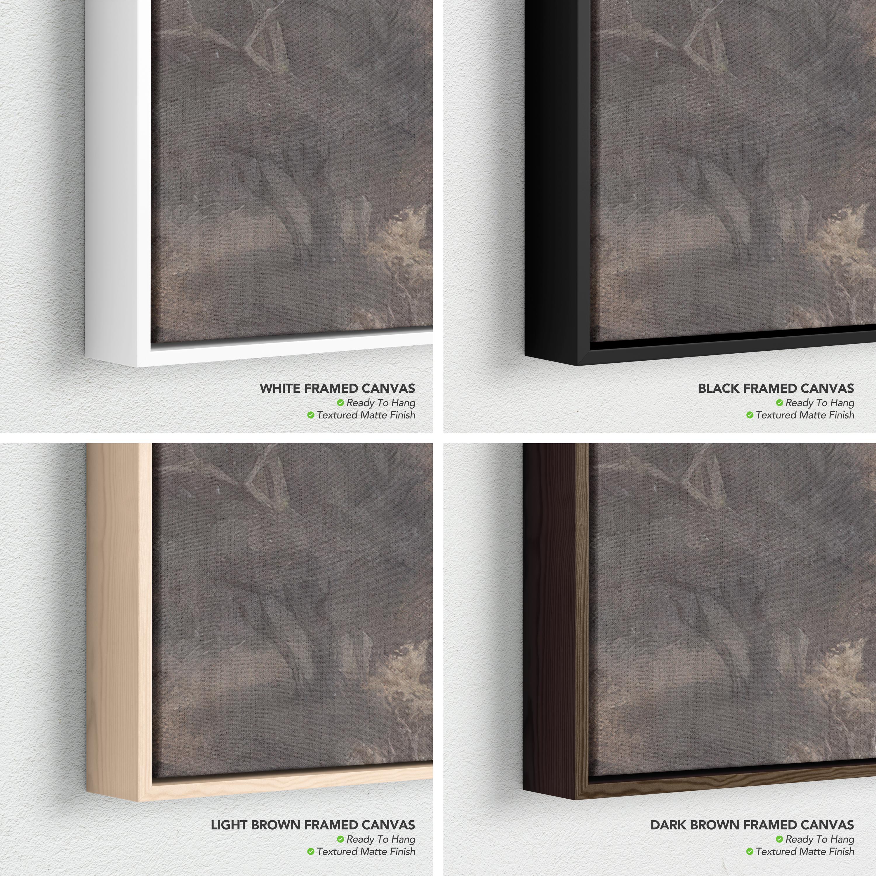 Vintage Forest Wall Art Set of 3 Landscape Canvas Prints | Neutral Woodland Triptych Poster