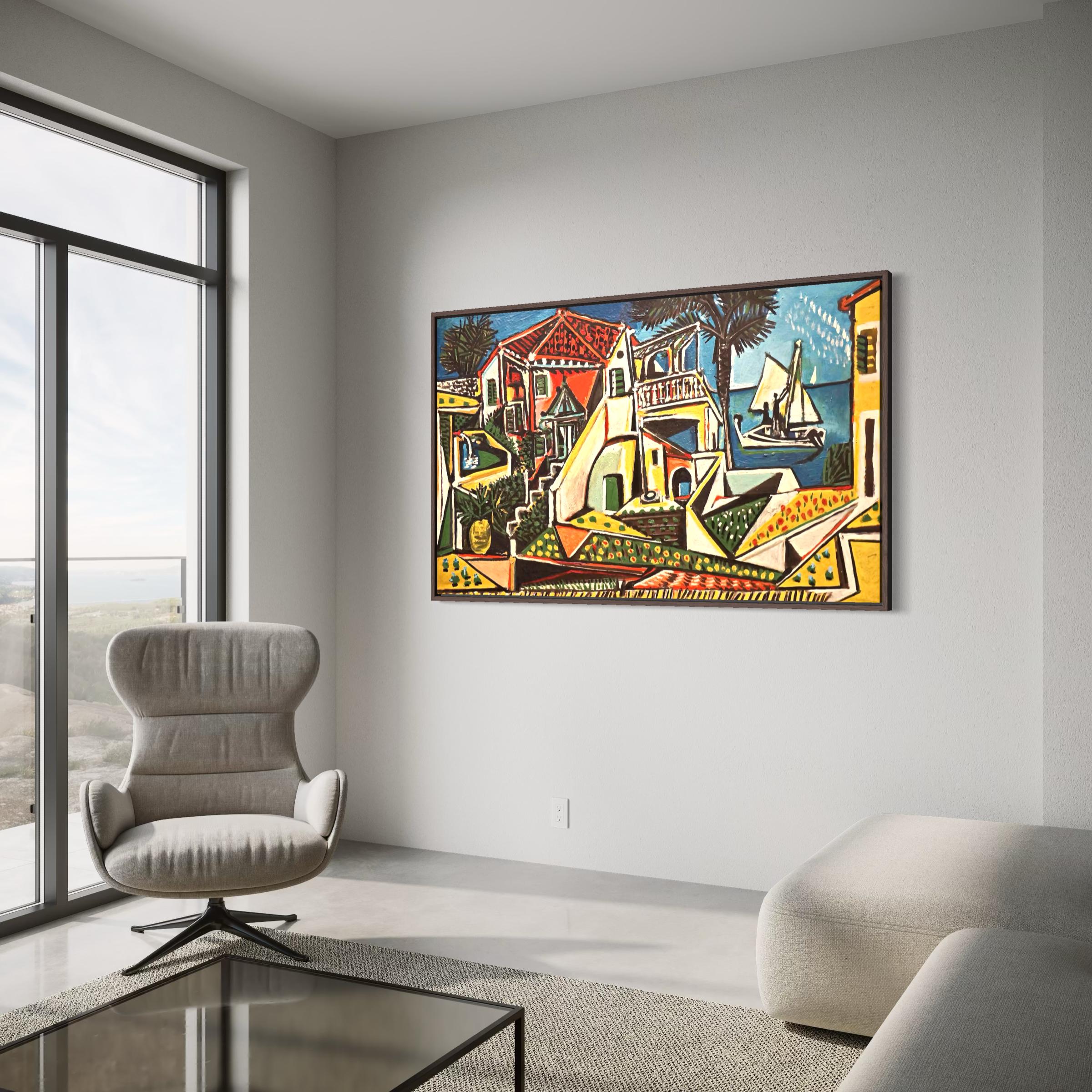 Pablo Picasso Mediterranean Canvas Wall Art | Cubism Poster Print Reproduction