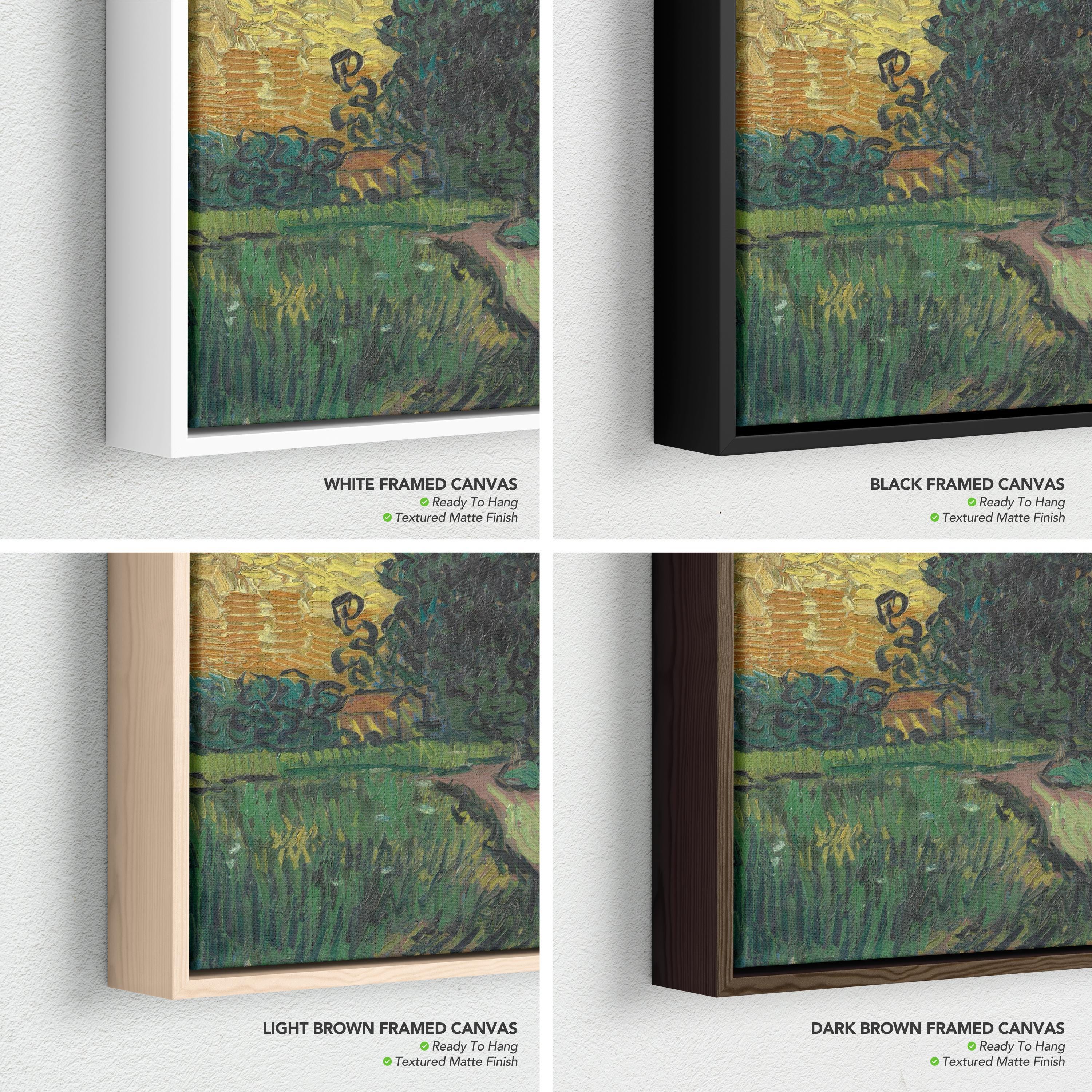 Van Gogh Landscape at Twilight  | Moody Landscape Golden Hour Canvas Art | Poster Print