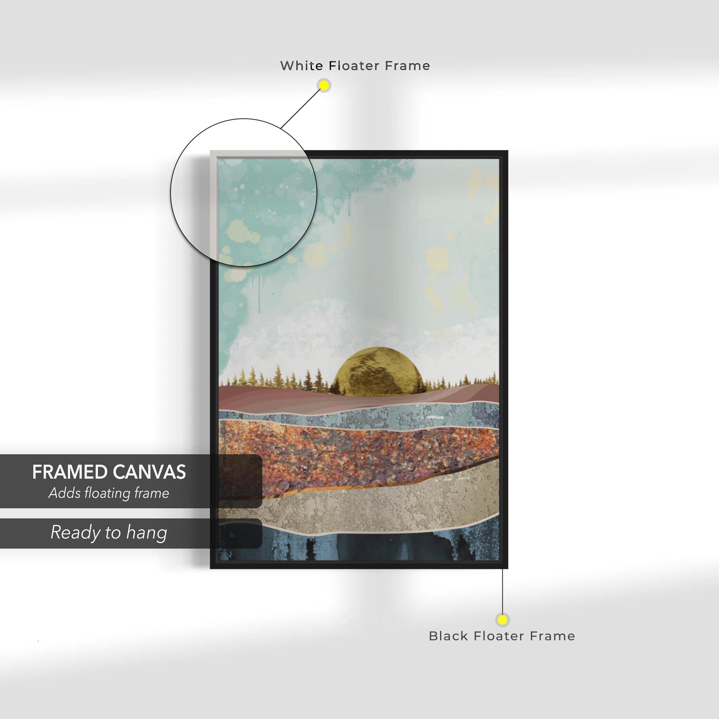 Abstract Forest Set of 3 Modern Landscape Poster Prints | Canvas Wall Art