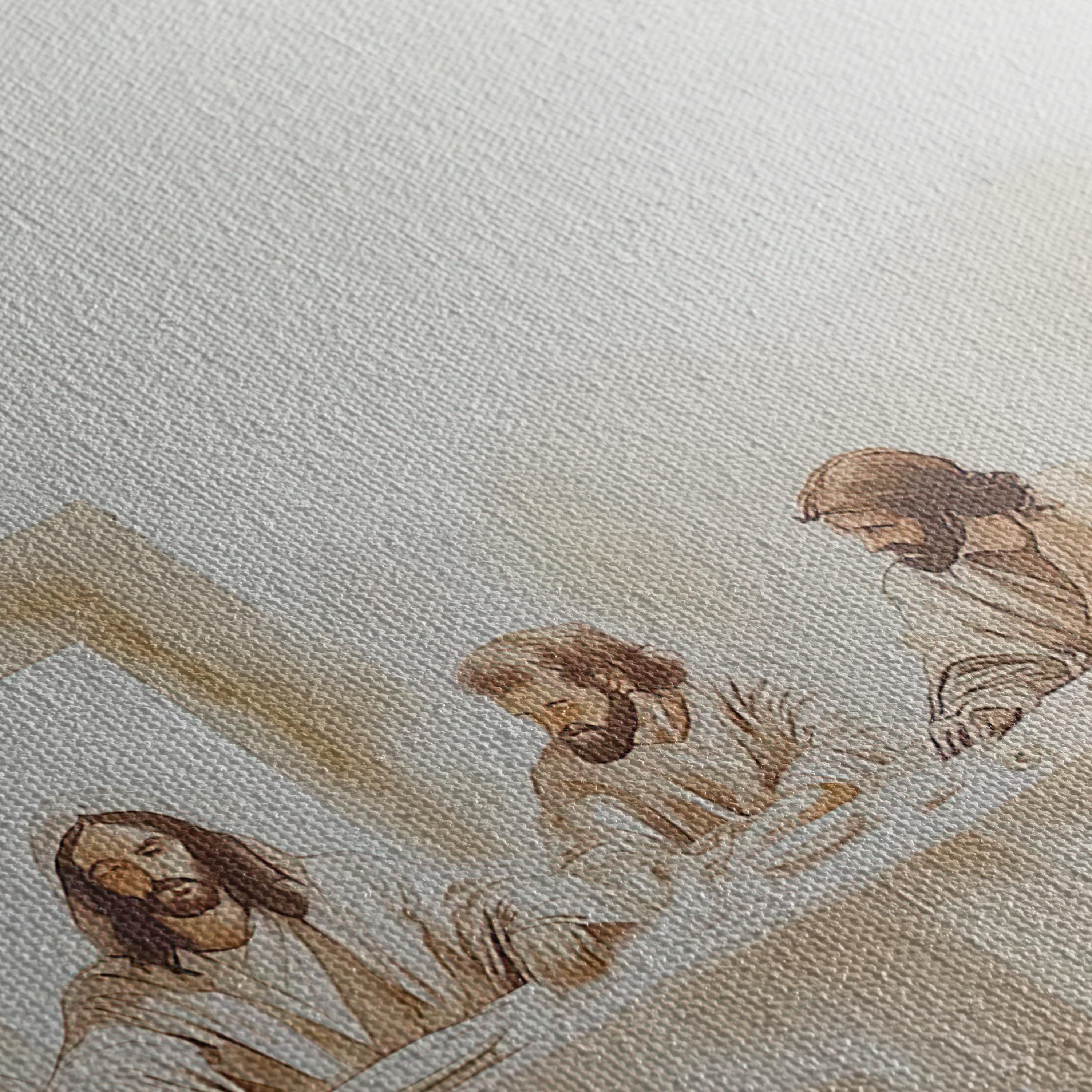 The Last Supper Jesus Watercolor Canvas Art | Poster Print | Modern Christian Religious Artwork