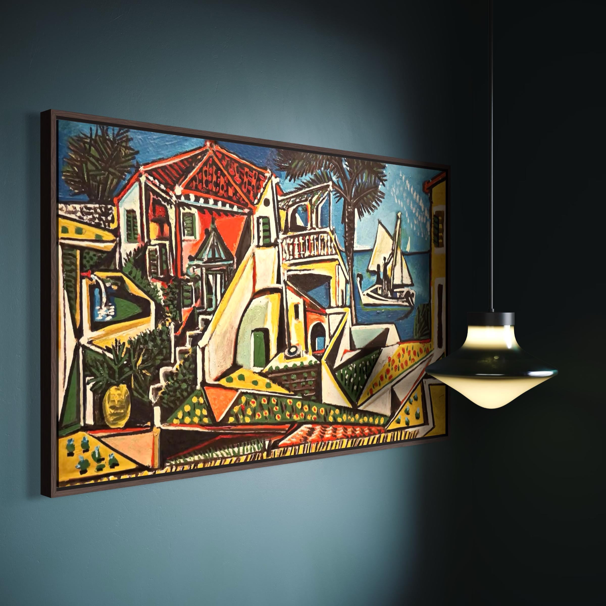 Pablo Picasso Mediterranean Canvas Wall Art | Cubism Poster Print Reproduction