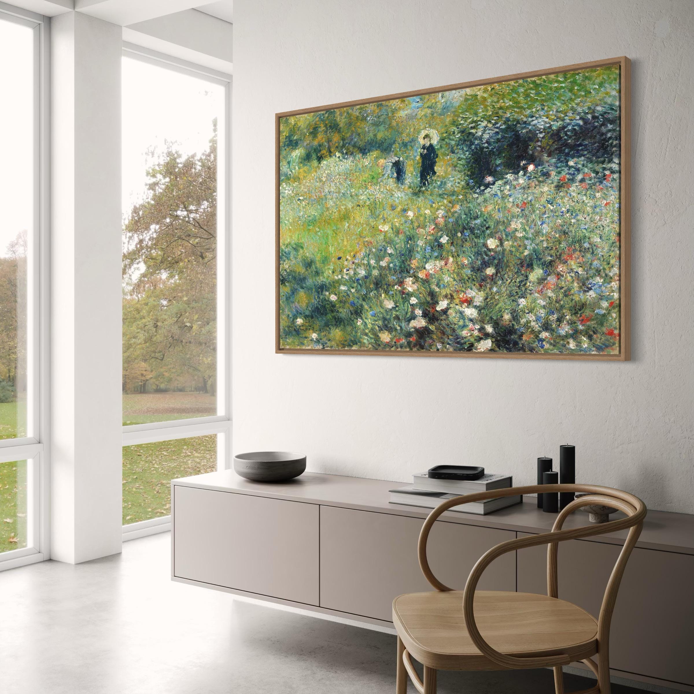 Renoir Woman with a Parasol 1875 Impressionist Canvas Art | Poster Print