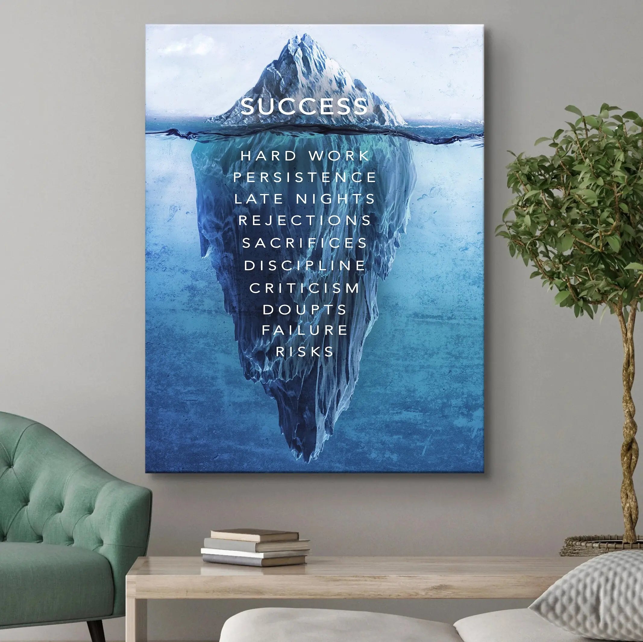 Success Iceberg Canvas Wall Art | Poster Print - Canvastoria