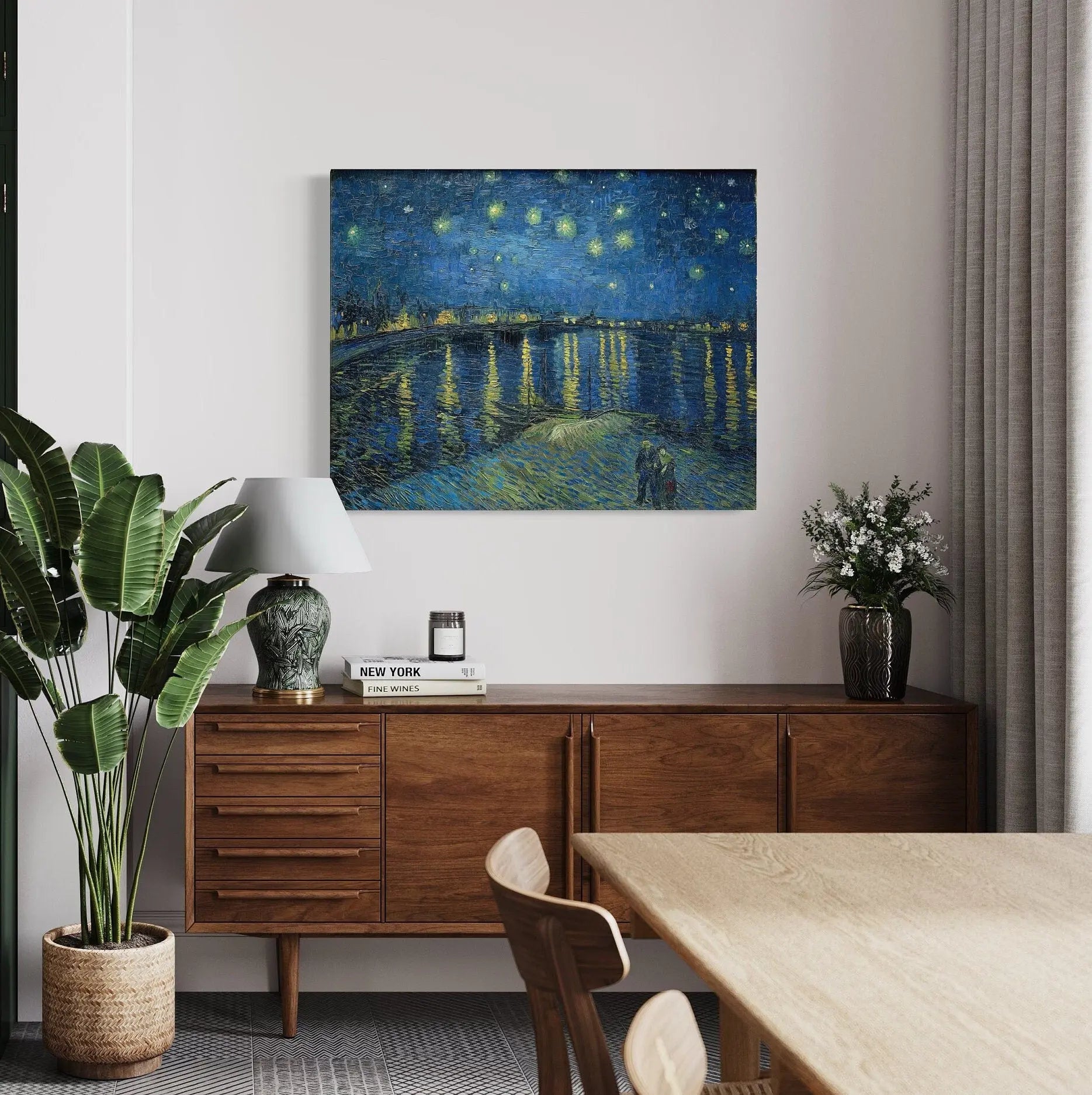 Vincent Van Gogh 'The Starry Night Over The Rhone' 1888 Canvas Wall Art | Poster Print Canvastoria