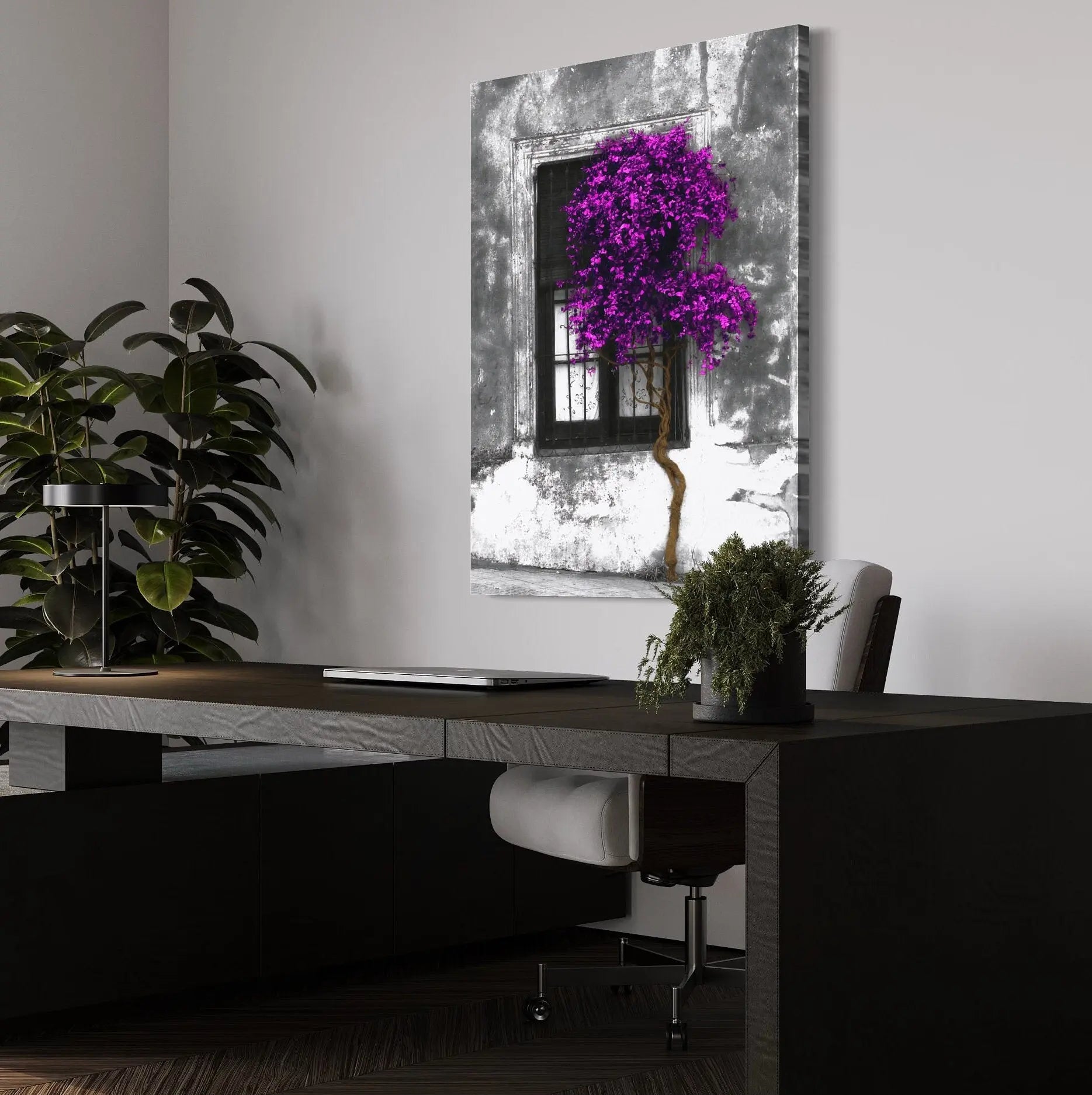 Purple Pop of Color Art Canvas Wall Art | Poster Print Canvastoria