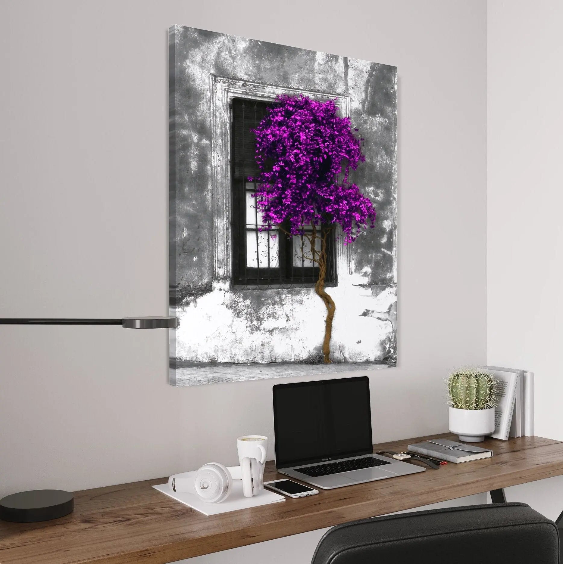 Purple Pop of Color Art Canvas Wall Art | Poster Print Canvastoria