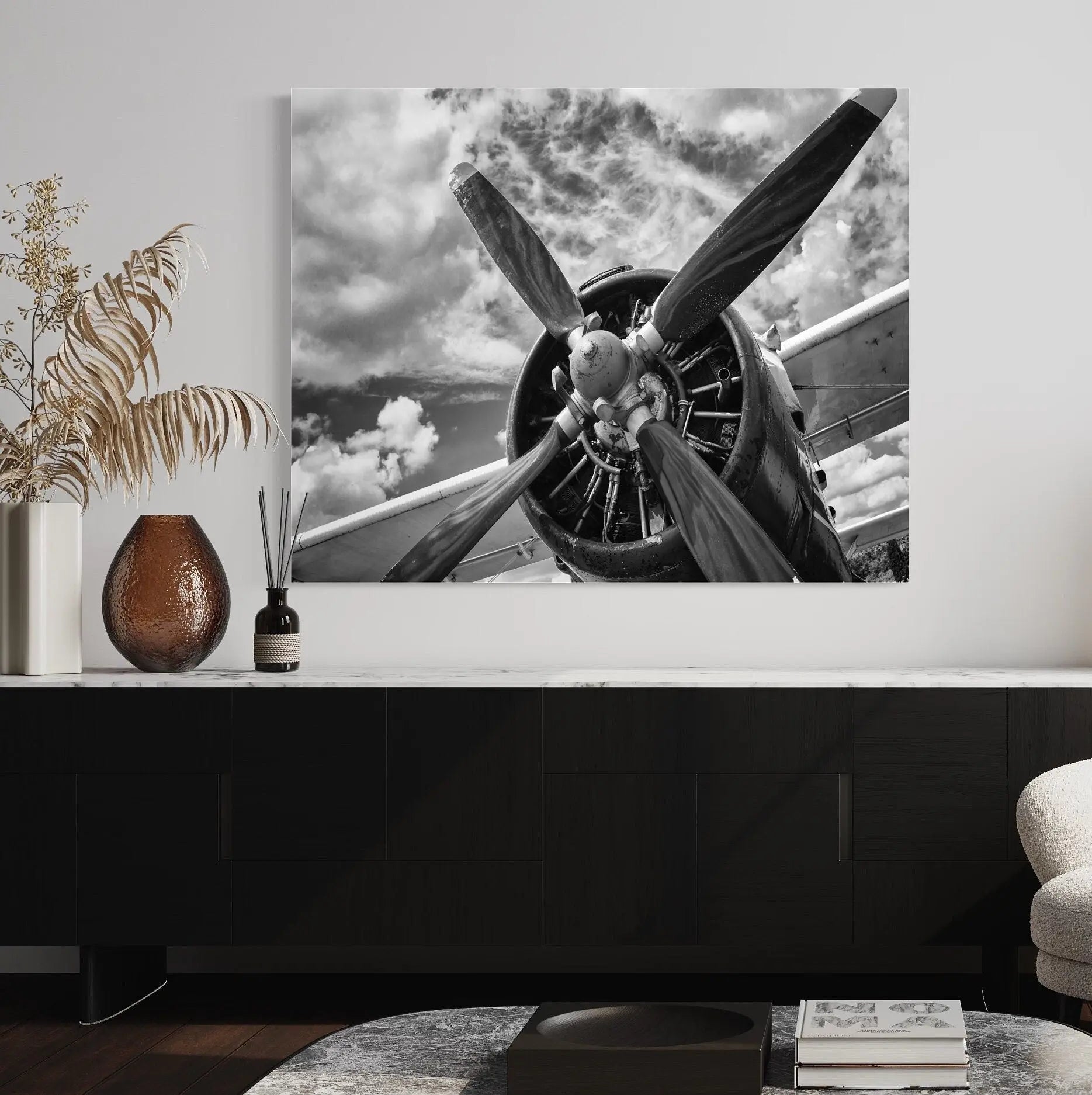 Avia Propeller Art Photo Canvas Wall Art | Poster Print Canvastoria