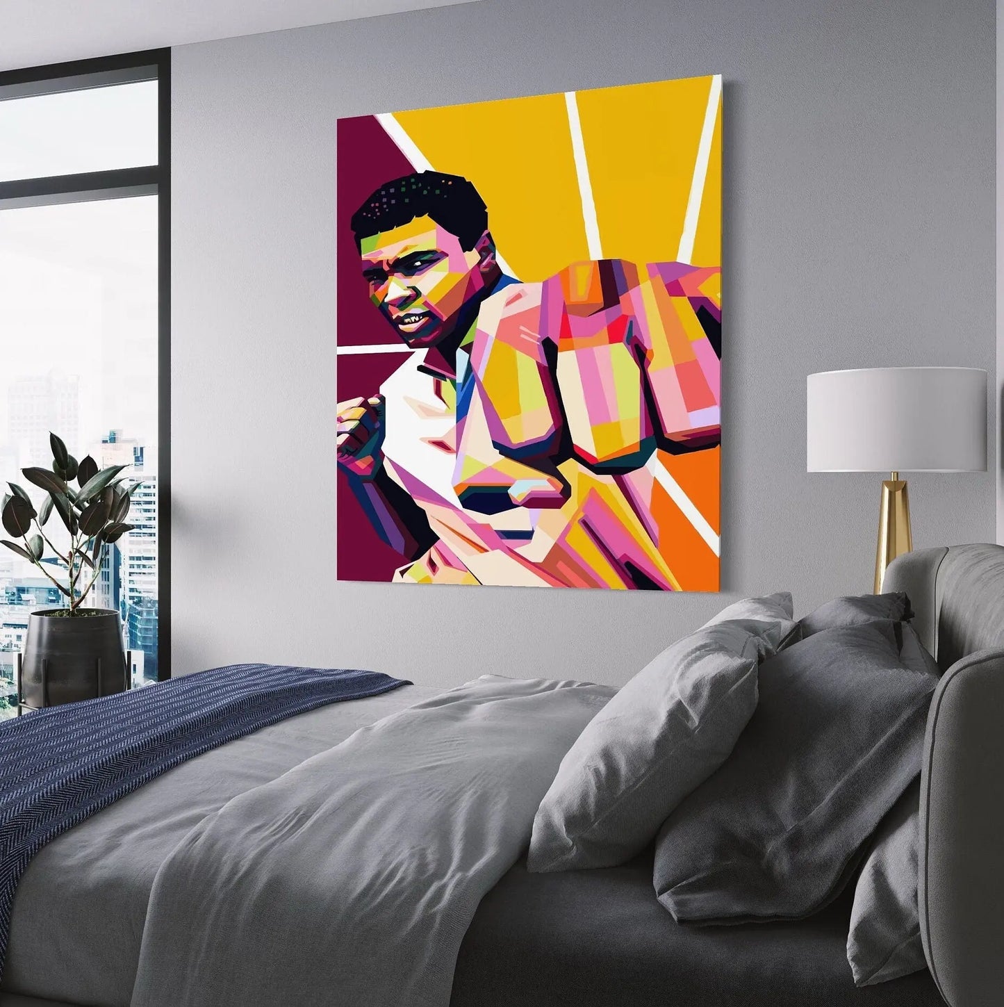 Muhammad Ali ’Kick Wpap Art Colors’ Canvas Wall Art | Poster Print - Canvastoria