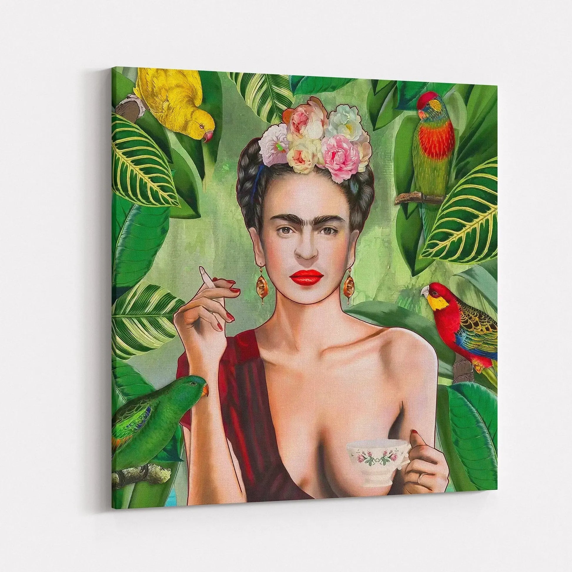 Frida Kahlo 'Con Amigos' Canvas Wall Art | Poster Print Canvastoria