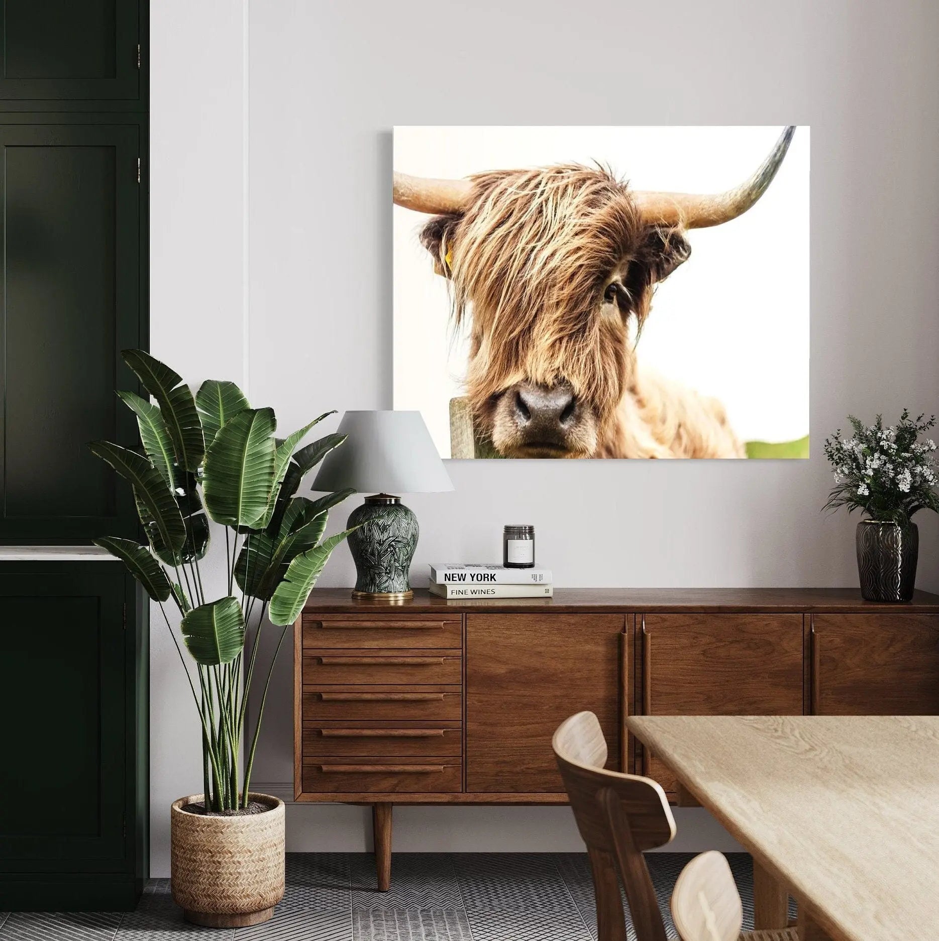 Highland Cow Canvas Wall Art | Poster Print Canvastoria