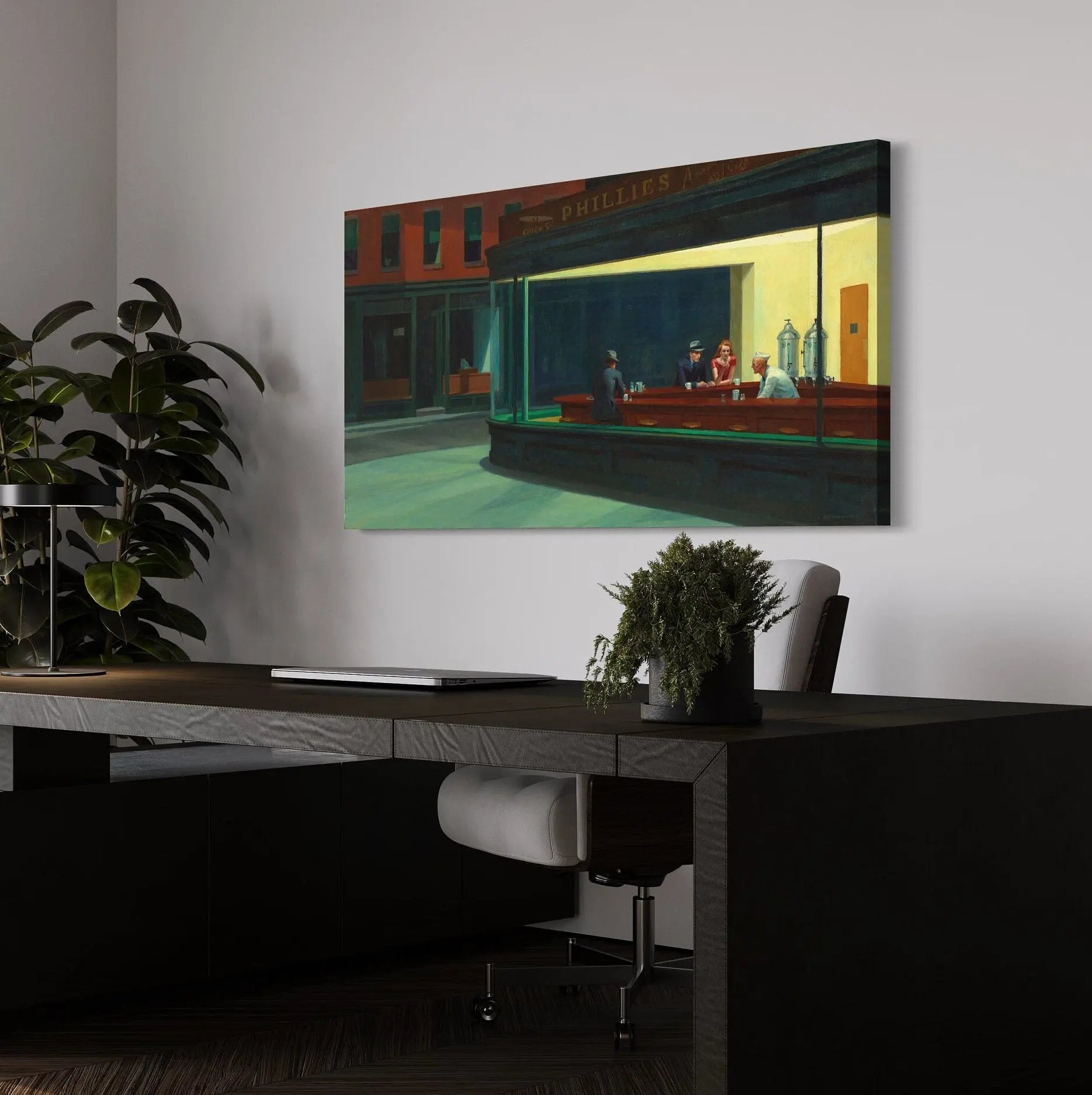 Edward Hopper 'Nighthawks' 1942 Canvas Wall Art | Poster Print Canvastoria
