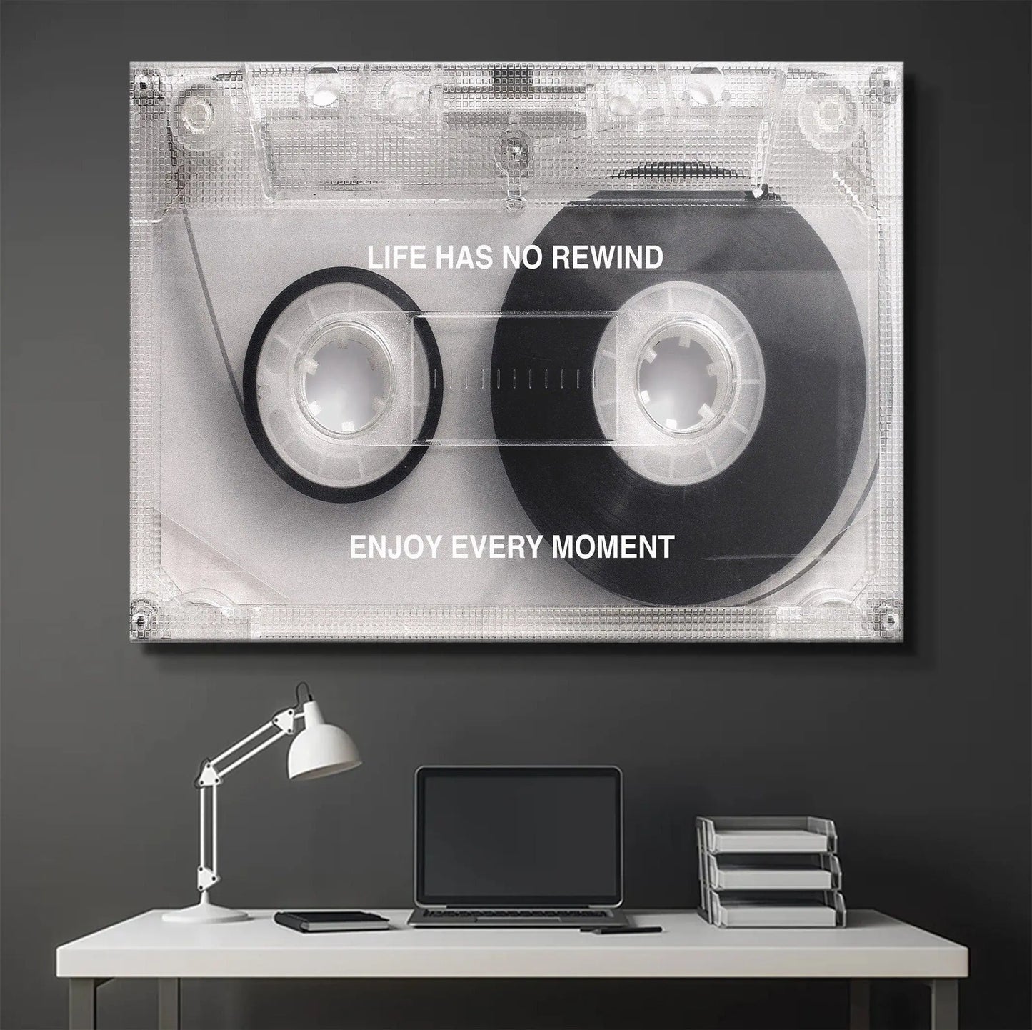 Life Has No Rewind Cassette Canvas Wall Art | Poster Print - Canvastoria