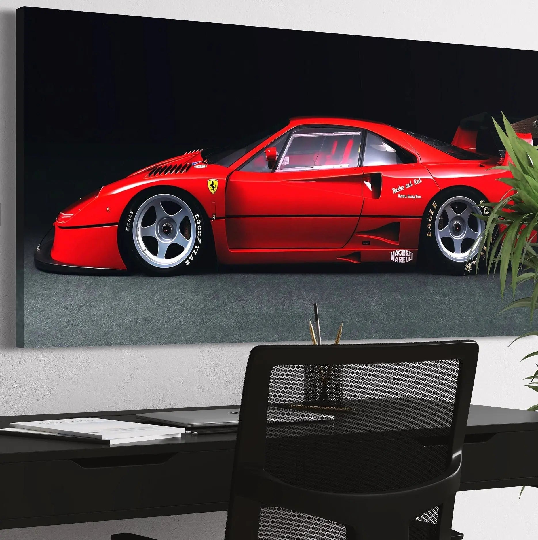 Ferrari F40 Classic Canvas Wall Art | Poster Print - Canvastoria