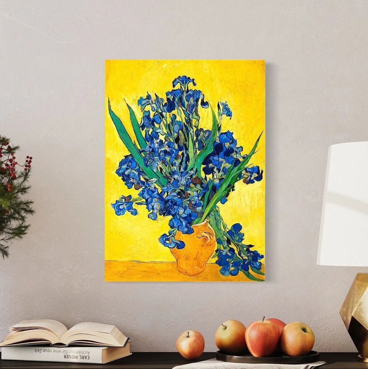 Vincent van Gogh 'Irises in a Vase' 1890 Canvas Wall Art | Poster Print - Canvastoria