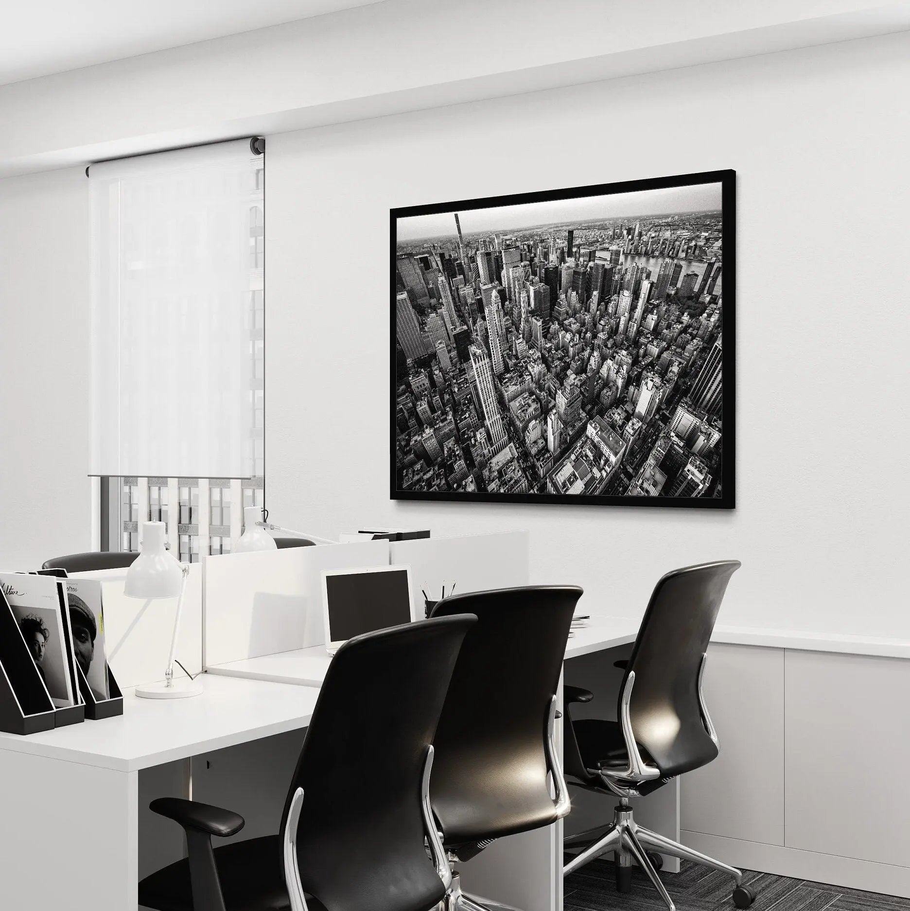New York City Top View Canvas Wall Art | Poster Print Canvastoria