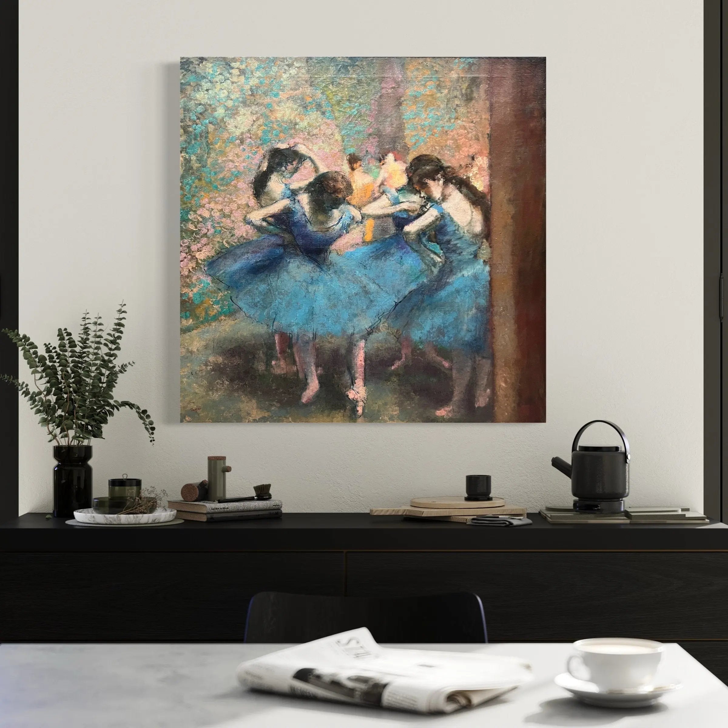 Edgar Degas ‘Dancers in Blue’ Canvas Wall Art | Poster Print Canvastoria
