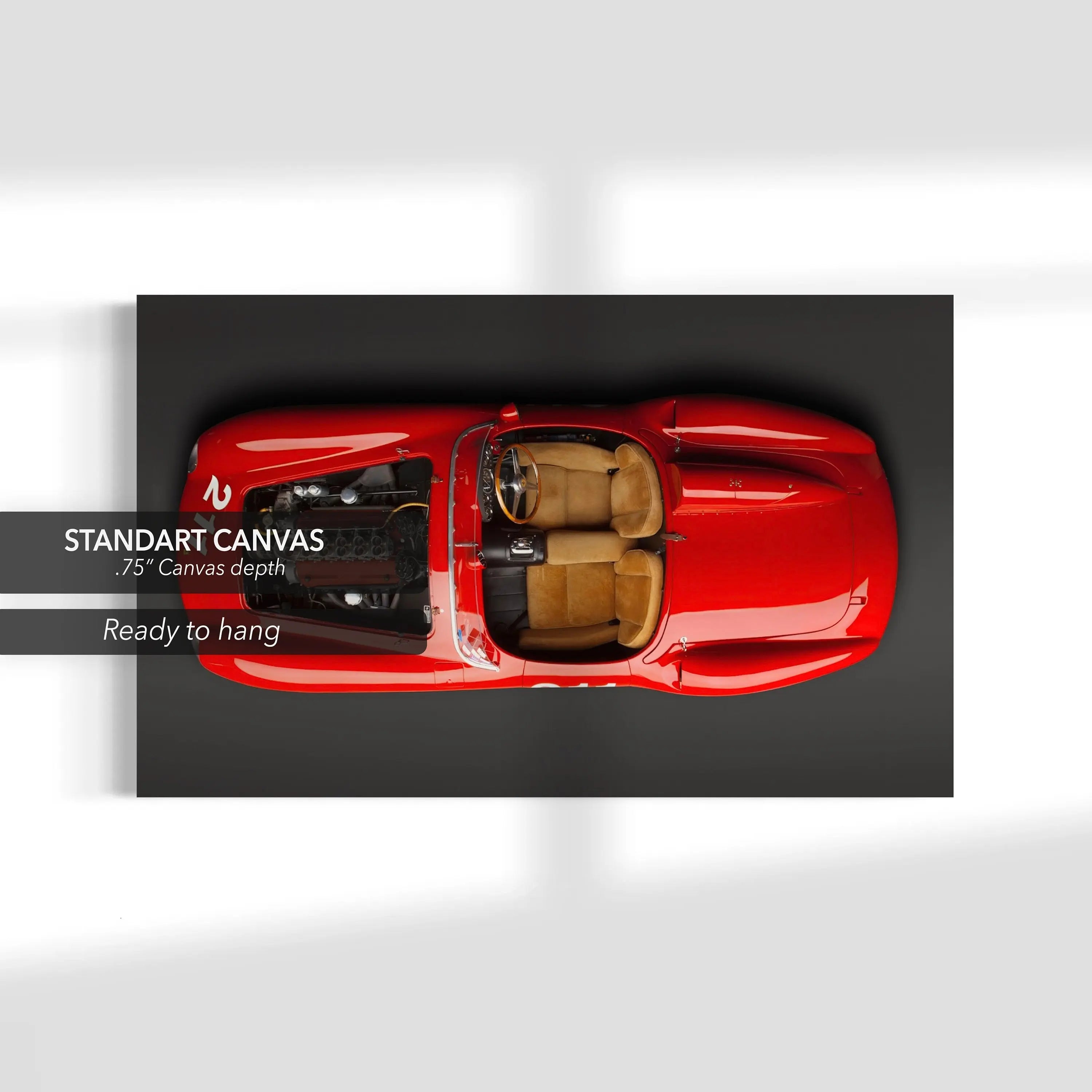 Red Ferrari 625 Spider Canvas Wall Art | Poster Print - Canvastoria