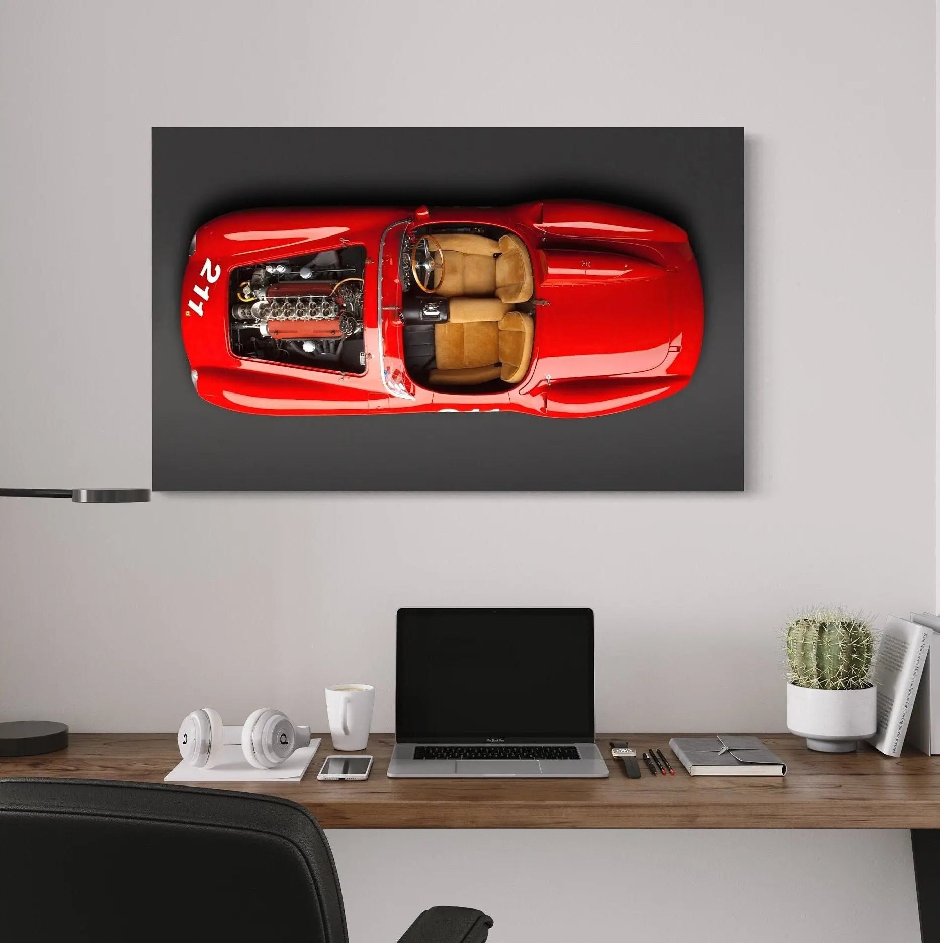 Red Ferrari 625 Spider Canvas Wall Art | Poster Print - Canvastoria
