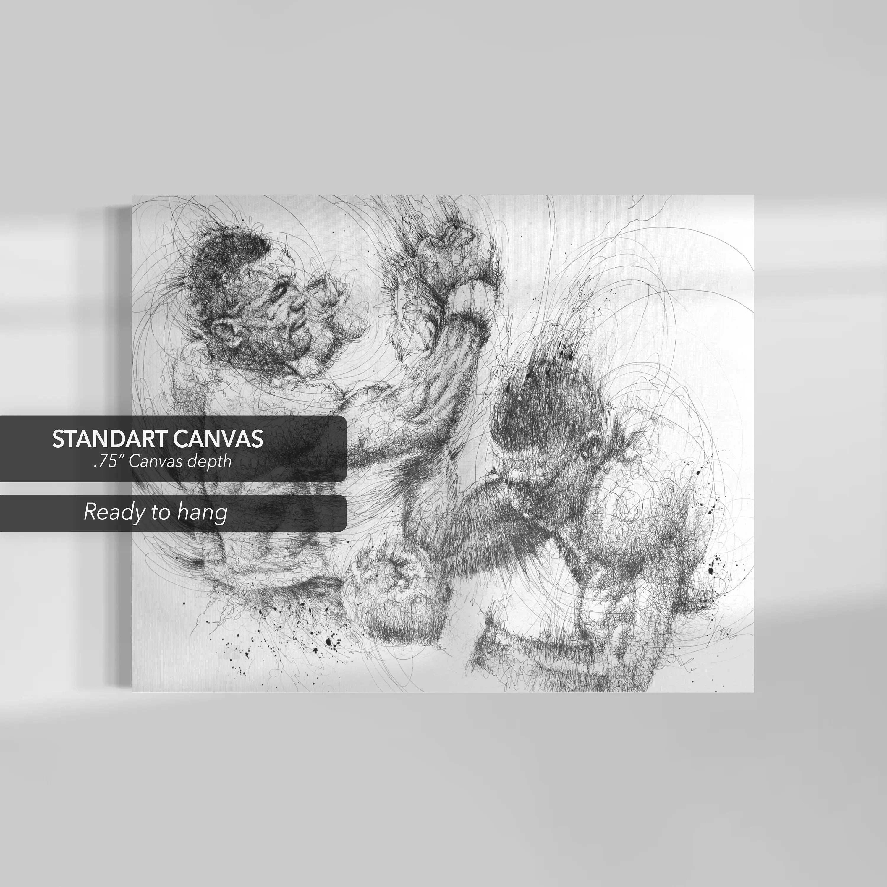 War of Mike Tyson Ball Paint Canvas Wall Art | Poster Print Canvastoria