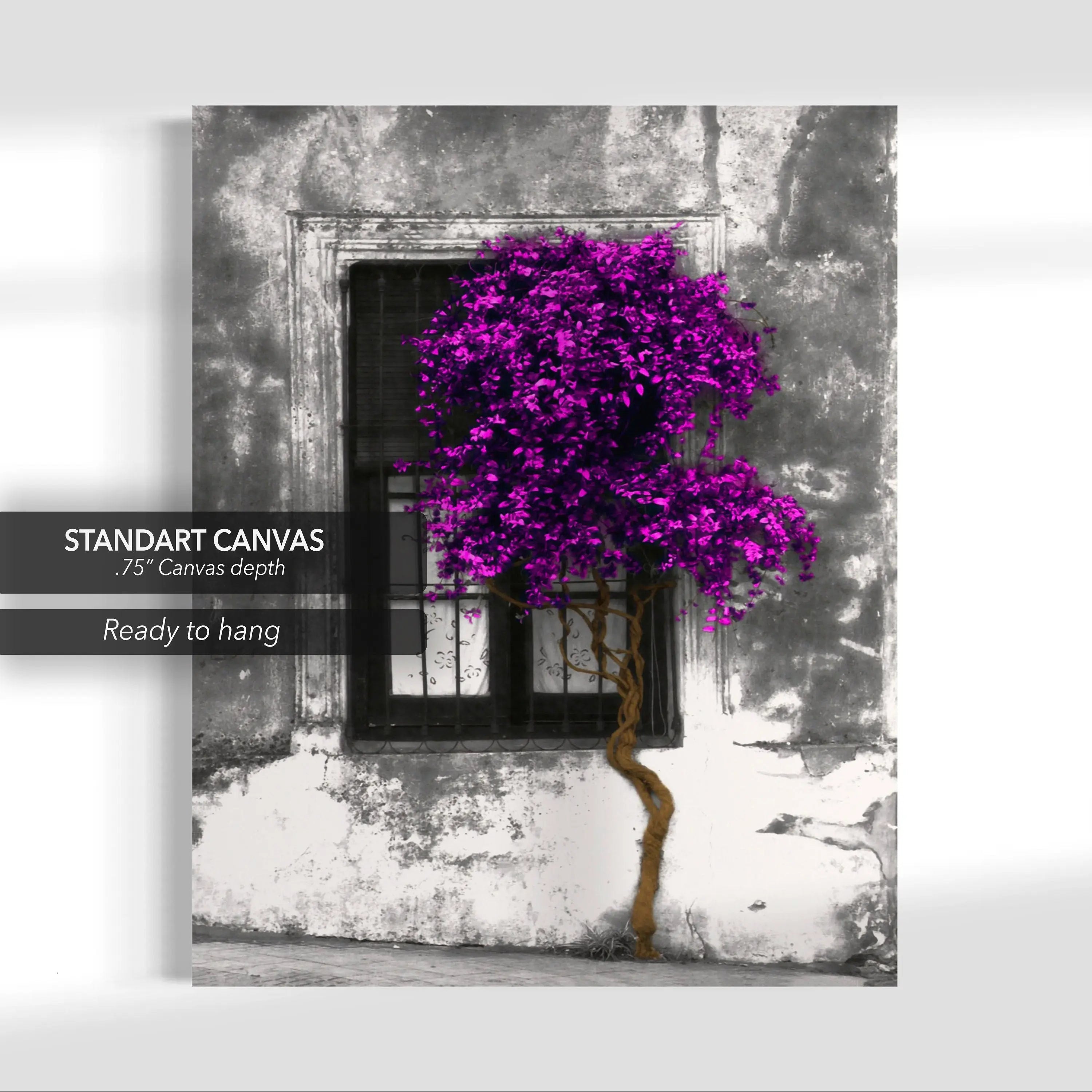 Purple Pop of Color Art Canvas Wall Art | Poster Print Canvastoria