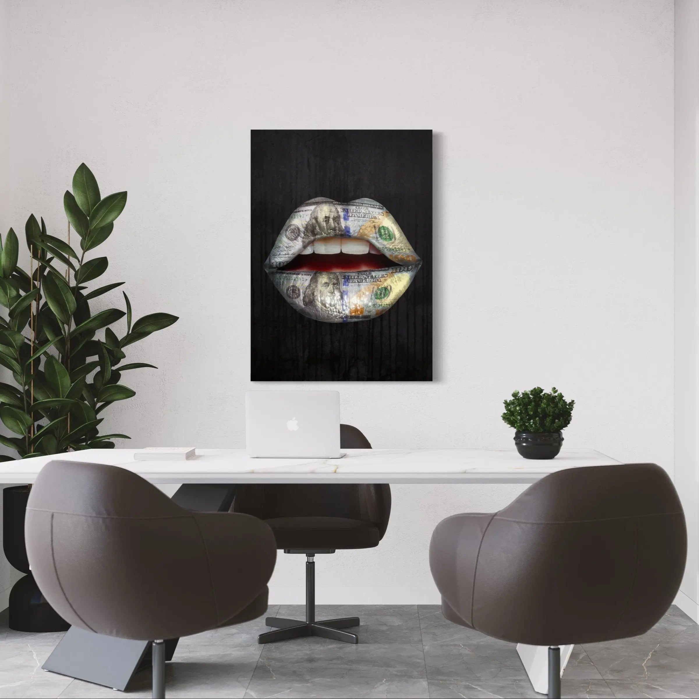 Expensive Taste Lips Canvas Wall Art | Poster Print Canvastoria