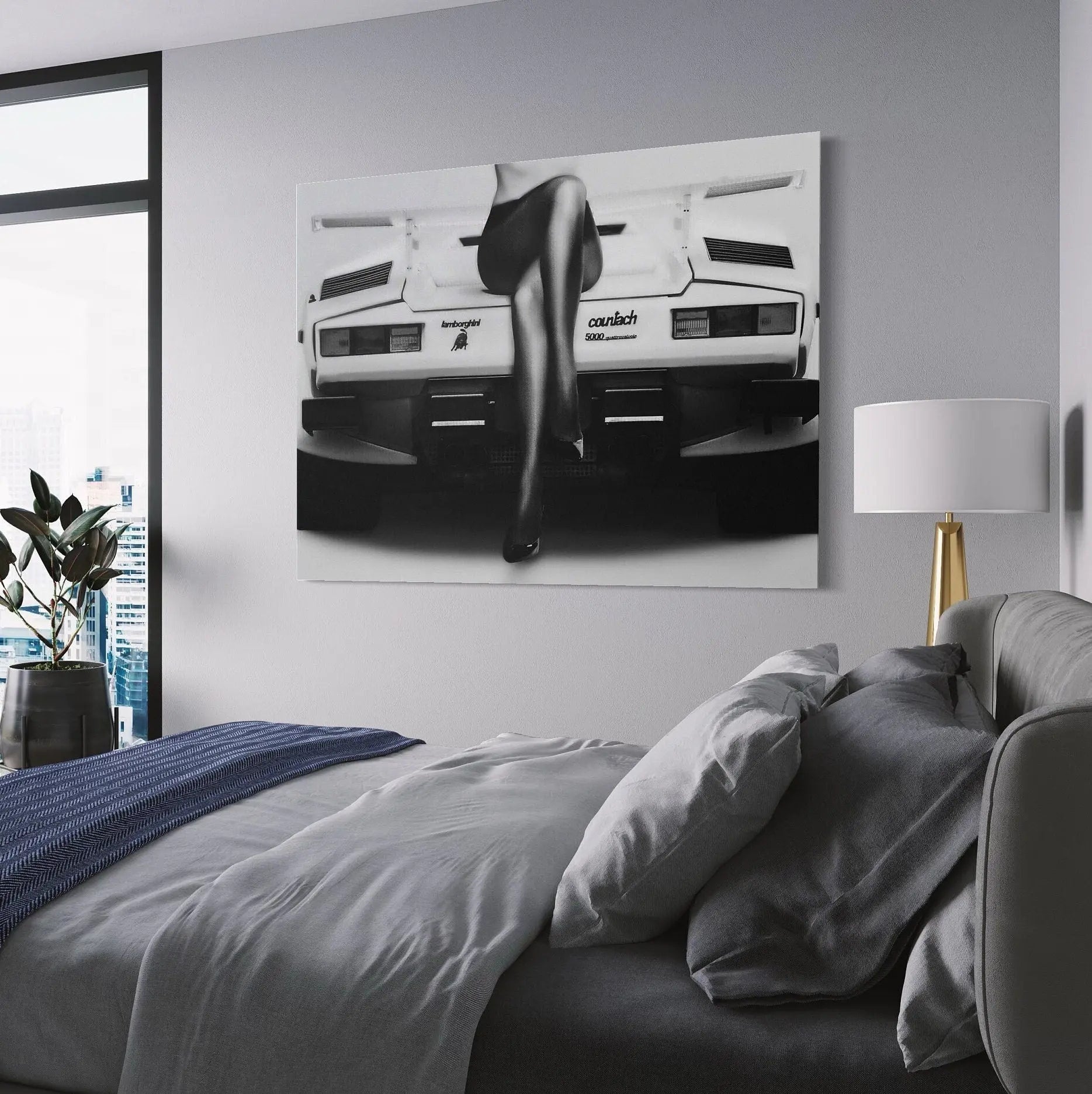 Lamborghini Girl Canvas Wall Art | Poster Print Canvastoria