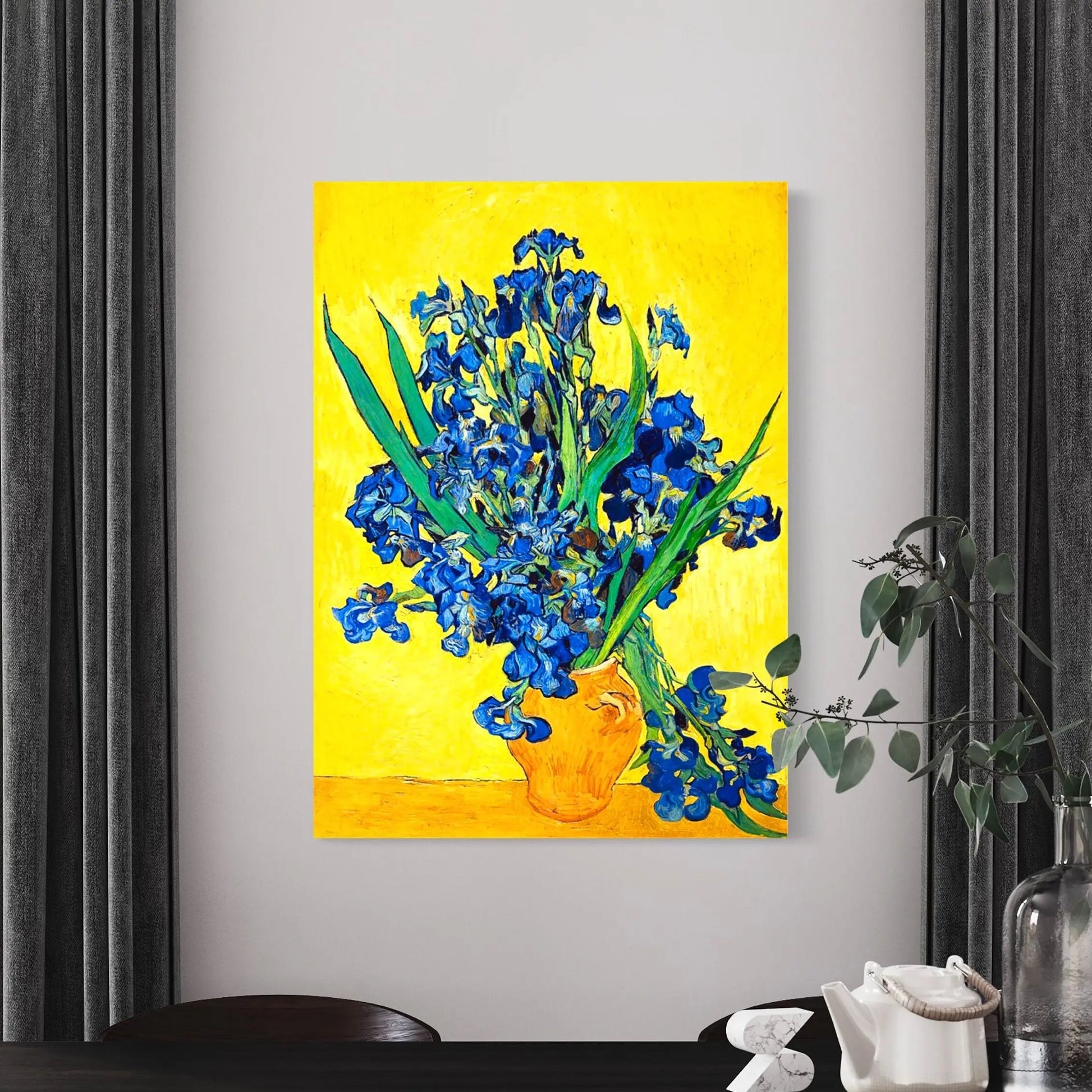 Vincent van Gogh 'Irises in a Vase' 1890 Canvas Wall Art | Poster Print - Canvastoria