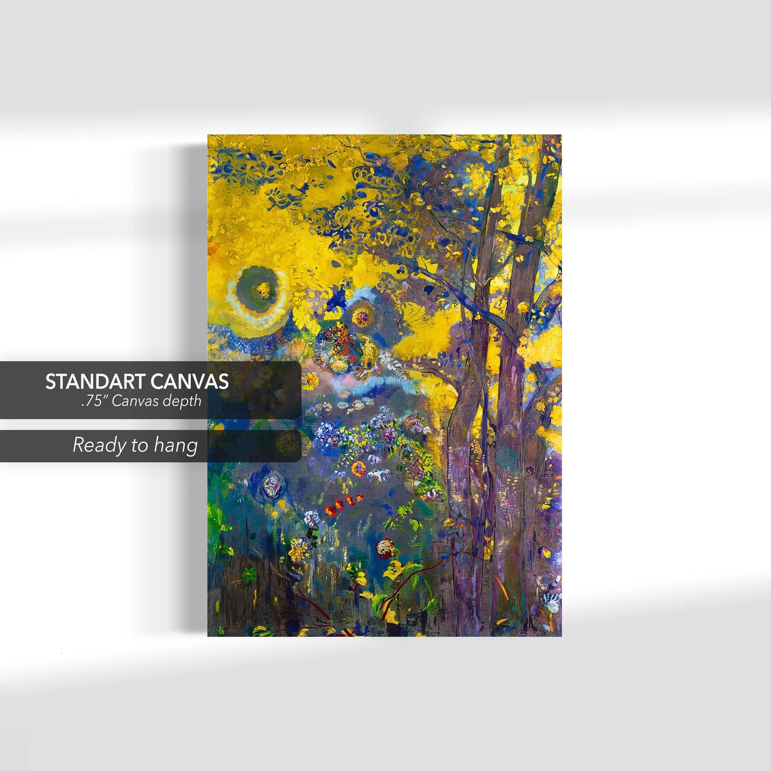 Odilon Redon 'Trees on a Yellow Background' 1901 Canvas Wall Art | Poster Print - Canvastoria